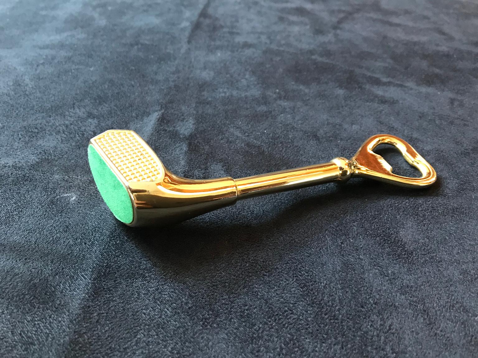 Mid-20th Century Maison Lancel Golf Golden Bottle Opener, France, 1960s