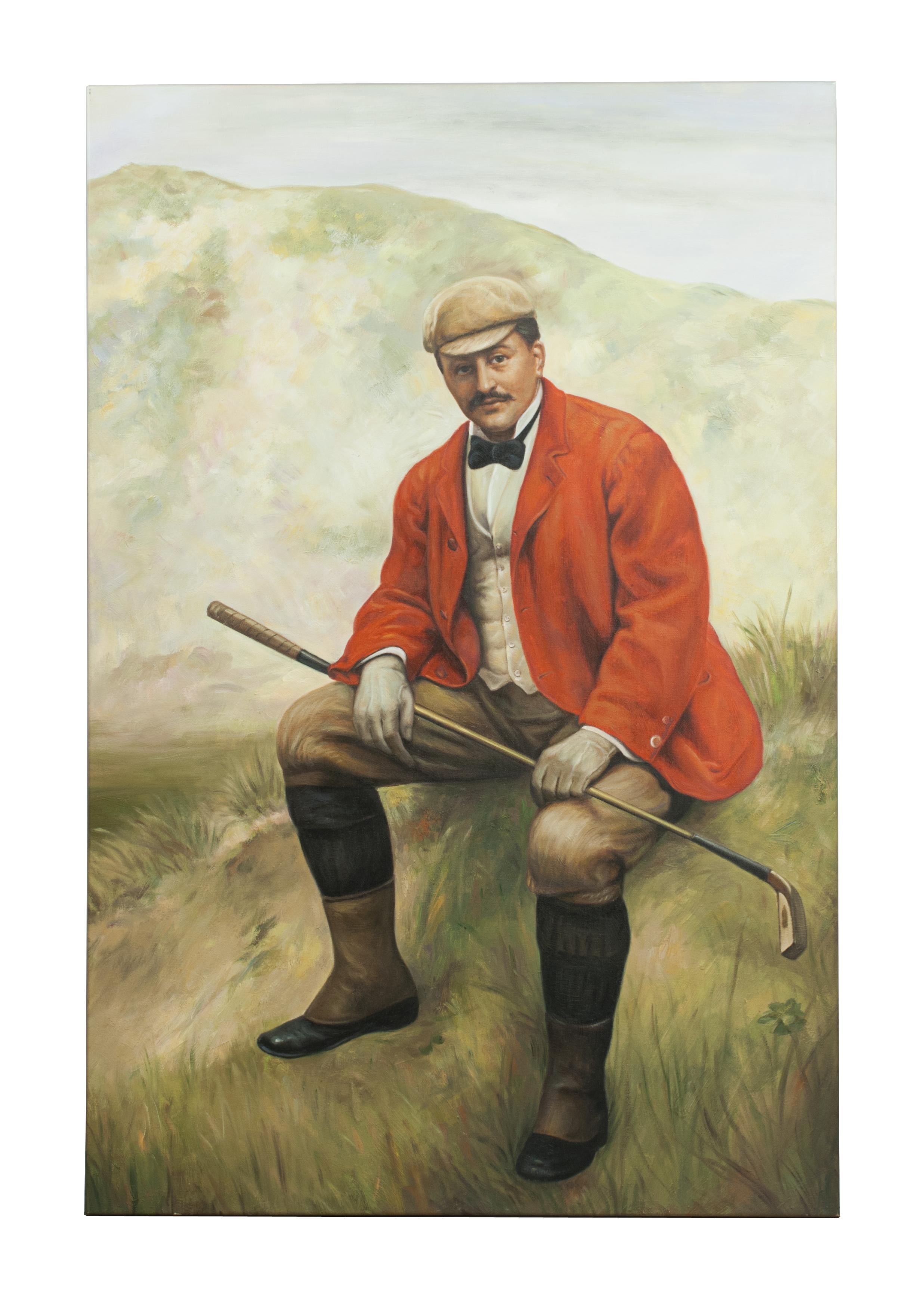 Impressive modern Golf Portrait, William Laidlaw Purves.
Large oil on canvas of Dr. William Laidlaw Purves after the original oil painting by the Hon. John Collier (1850 - 1934), a prominent London artist. The painting is un-framed but is stretched