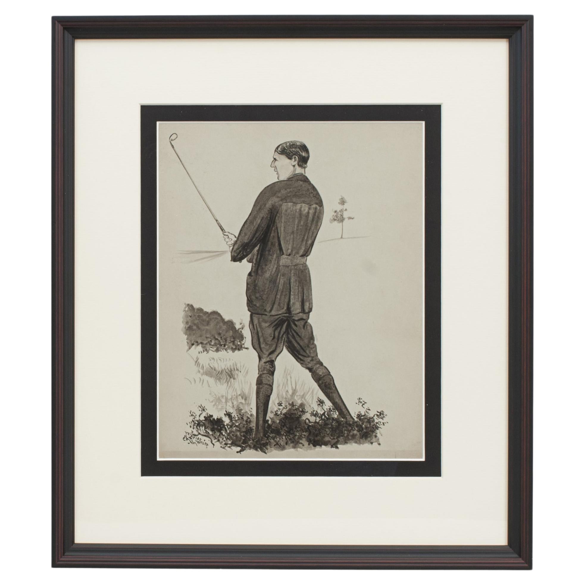Peinture de golf de Charles Ambrose , encadrée En vente sur 1stDibs