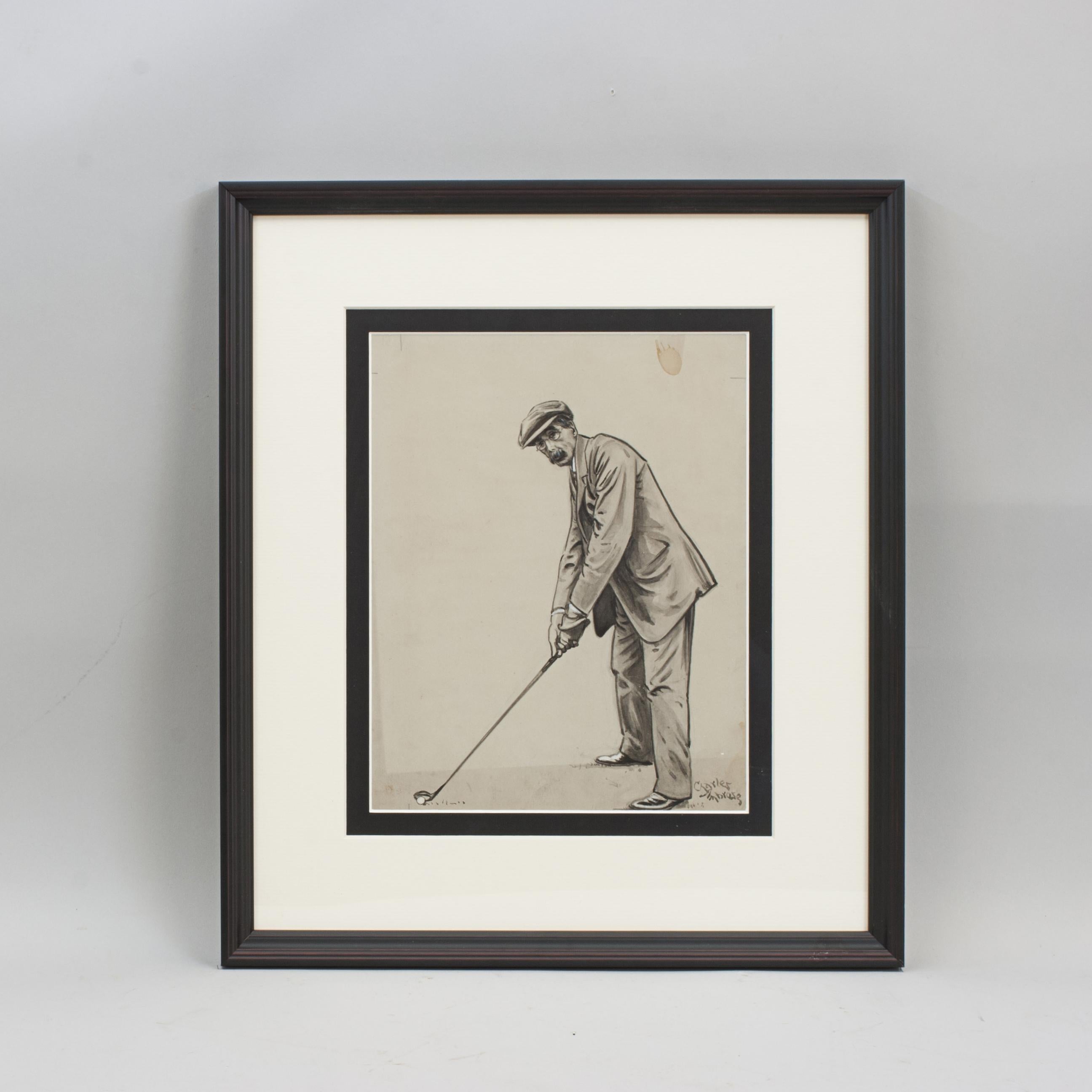 Golf Painting by Charles Ambrose, Framed For Sale at 1stDibs