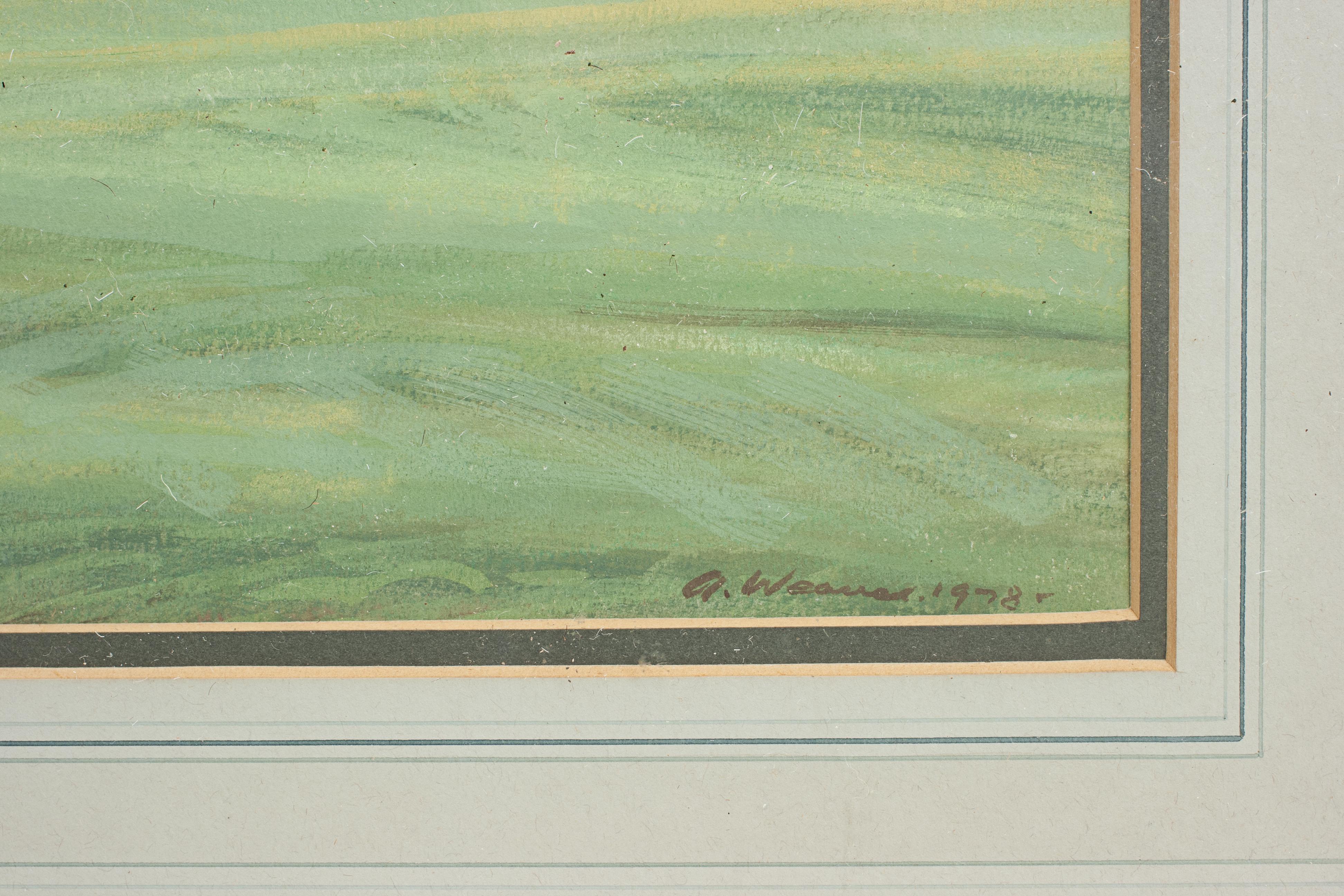 20th Century Golf Painting Of The 10th Green - King's Course, Gleneagles - Arthur Weaver For Sale