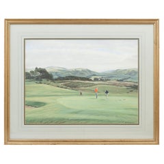 Golf-Gemälde des 10. Grünen – King's Course, Gleneagles – Arthur Weaver