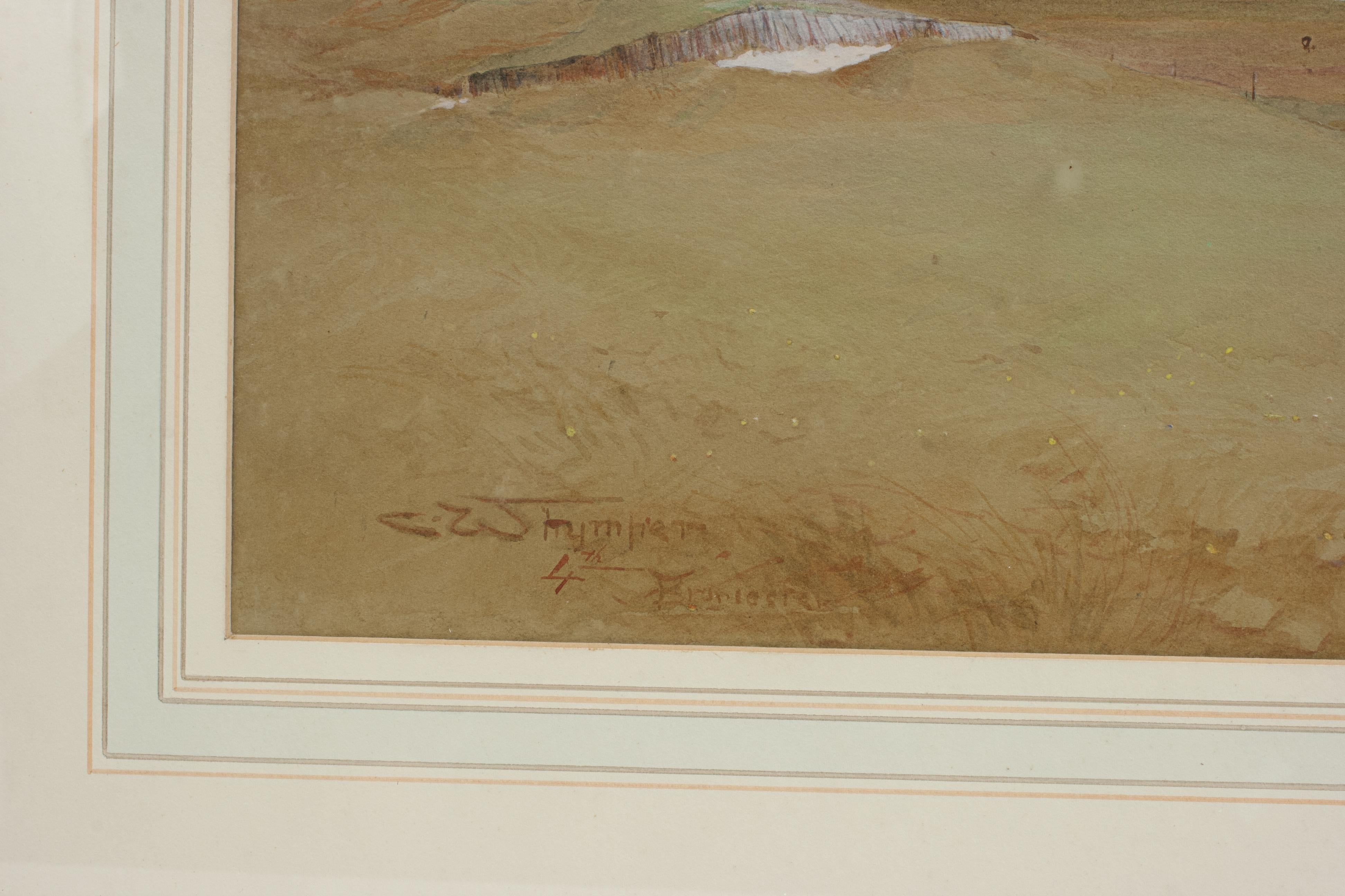 Pintura de golf del club de golf de Thurlestone por C. Whymper en venta 1