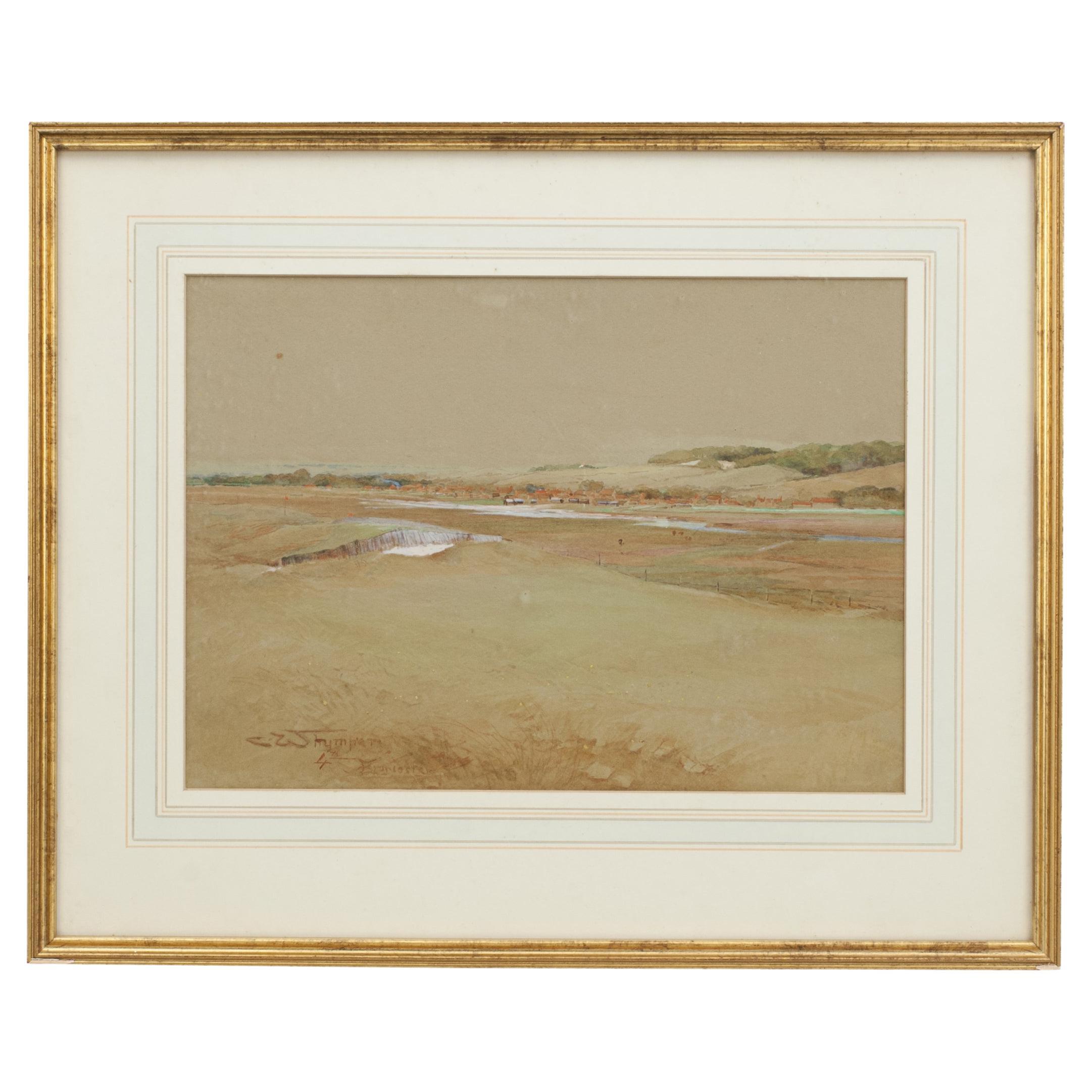 Golf Painting of Thurlestone Golf Club by C. Whymper