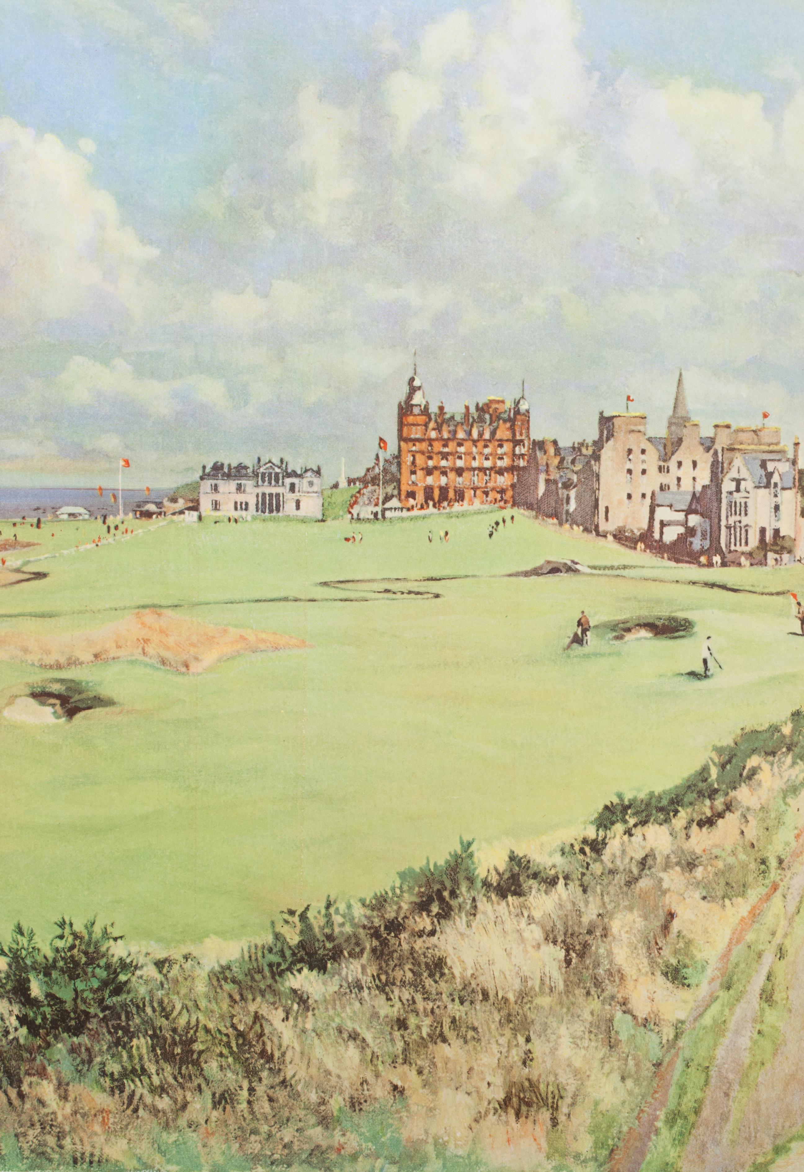 British Golf Poster Of St Andrews By McIntosh Patrick For Sale