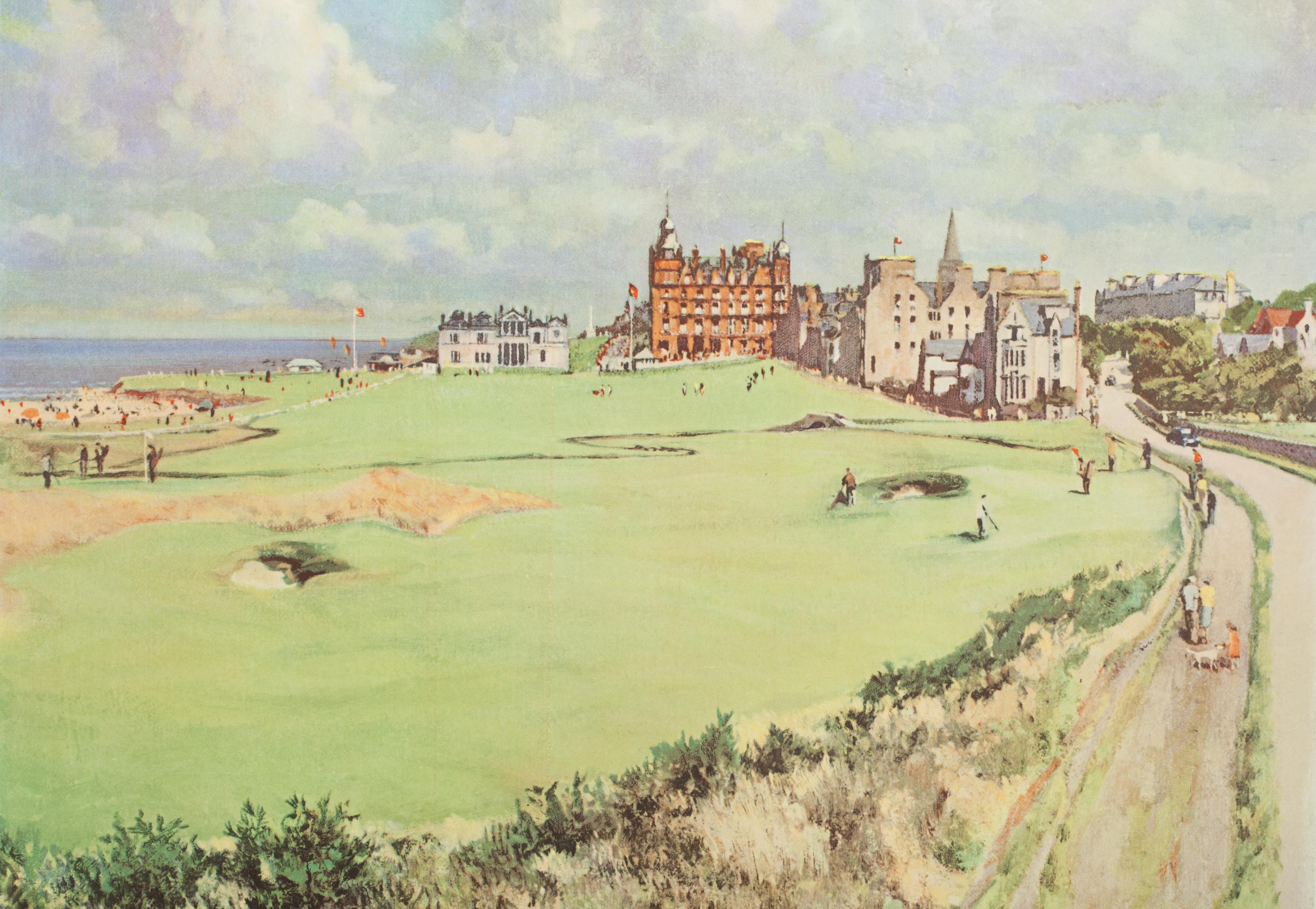 20th Century Golf Poster Of St Andrews By McIntosh Patrick For Sale
