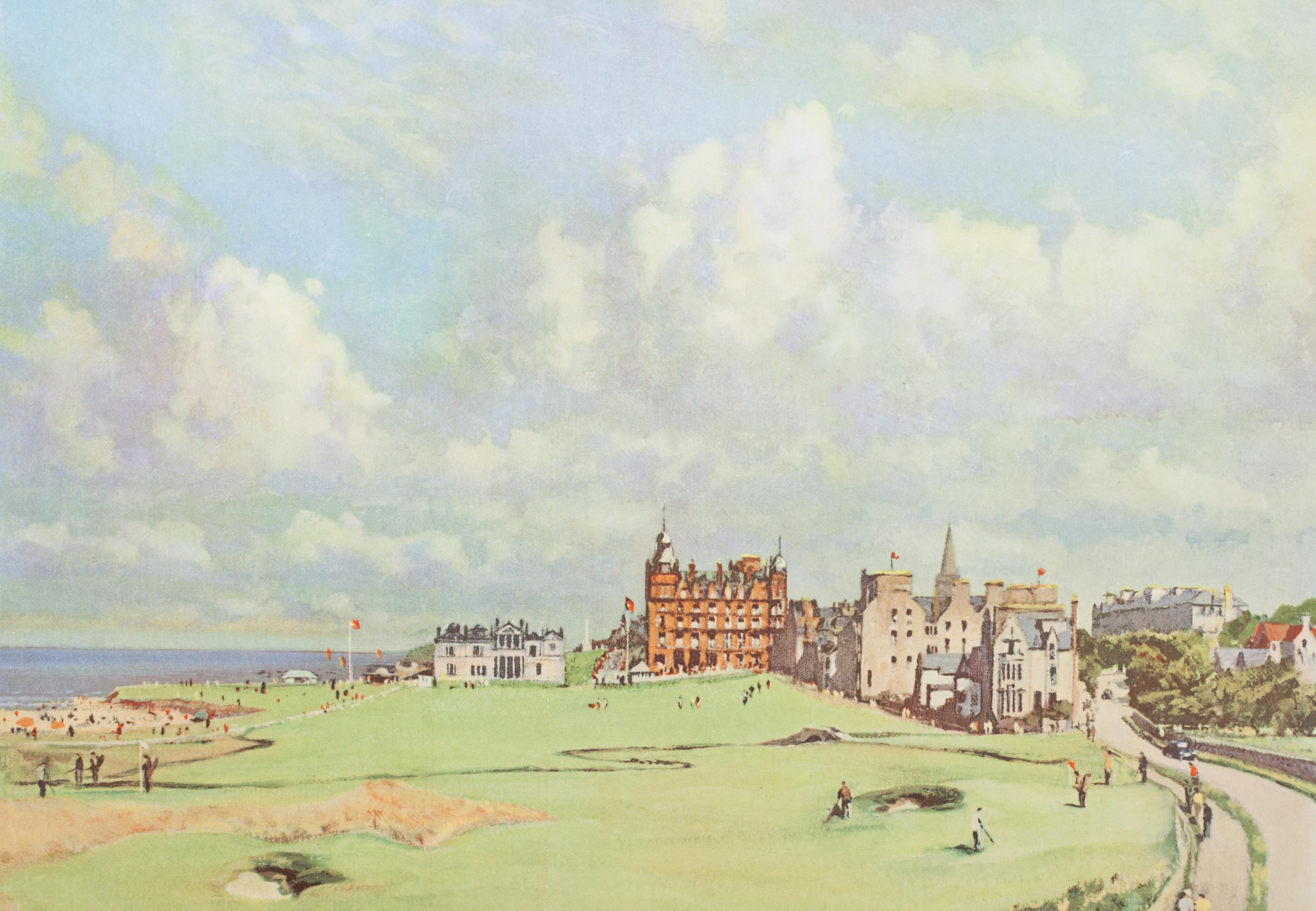 Paper Golf Poster Of St Andrews By McIntosh Patrick For Sale