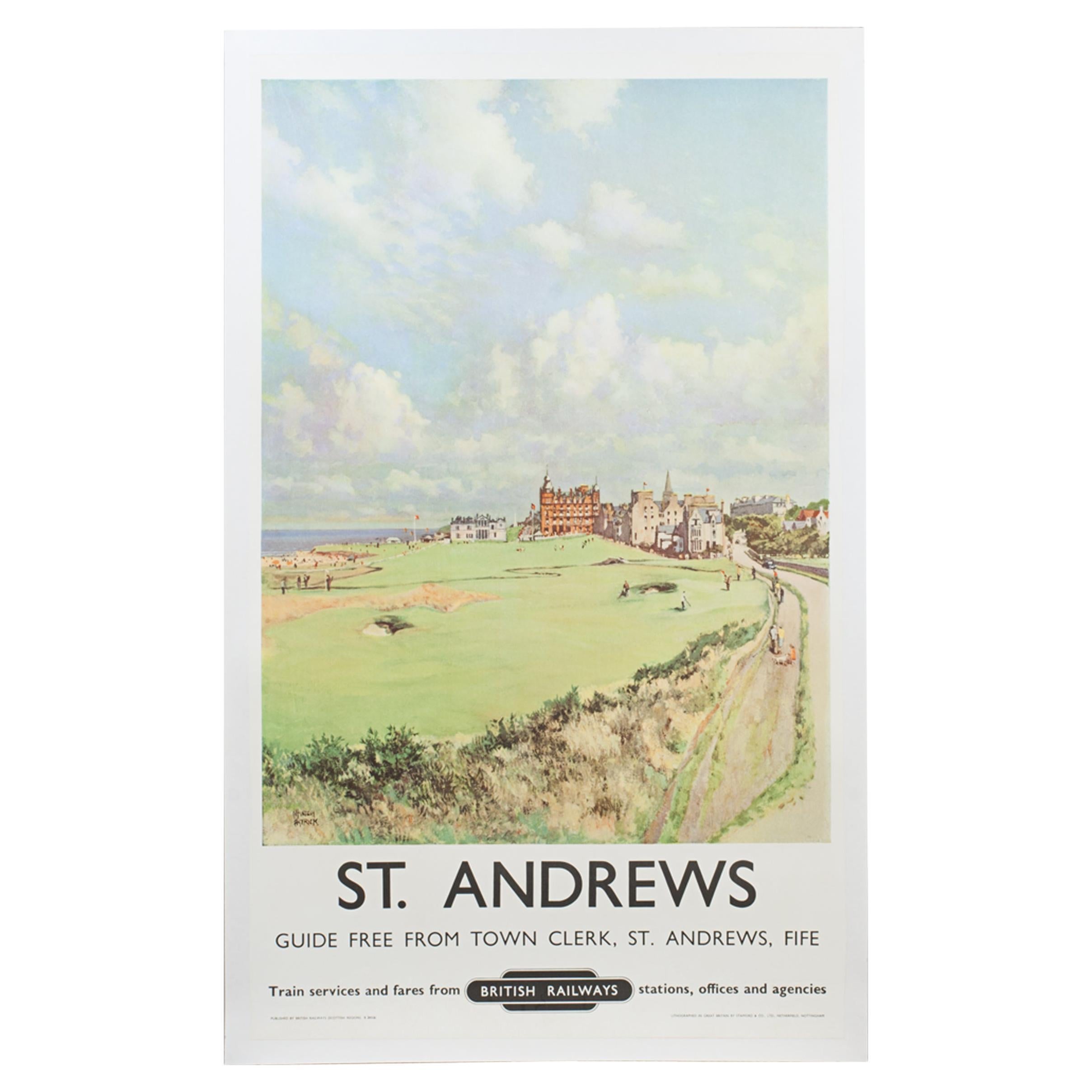 Golf Poster Of St Andrews By McIntosh Patrick For Sale