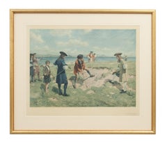 Golf Print, First International Foursome after Allen Stewart, Leith Links