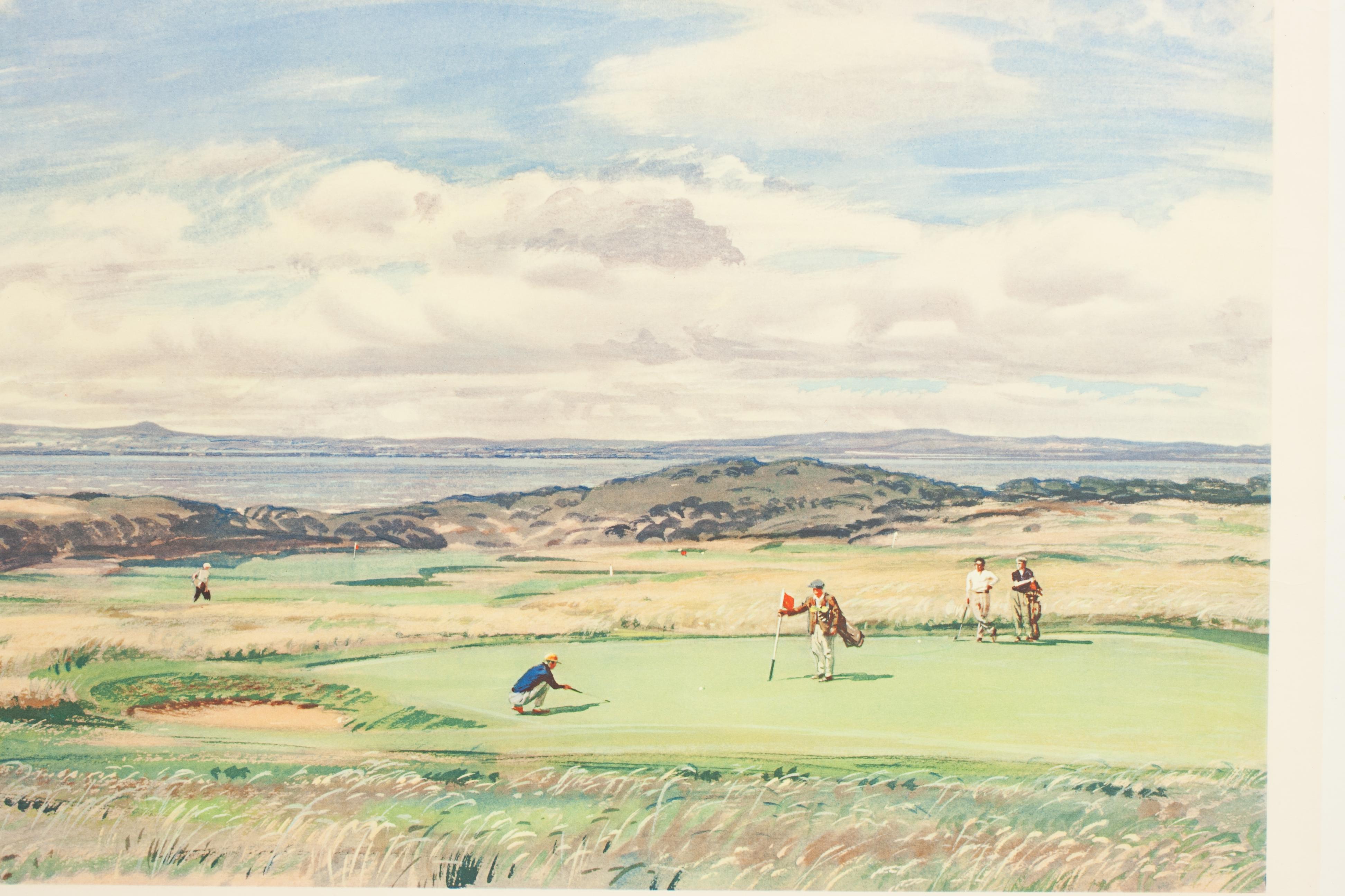 Sporting Art Golf Print, Muirfield, 1st Green By Arthur Weaver