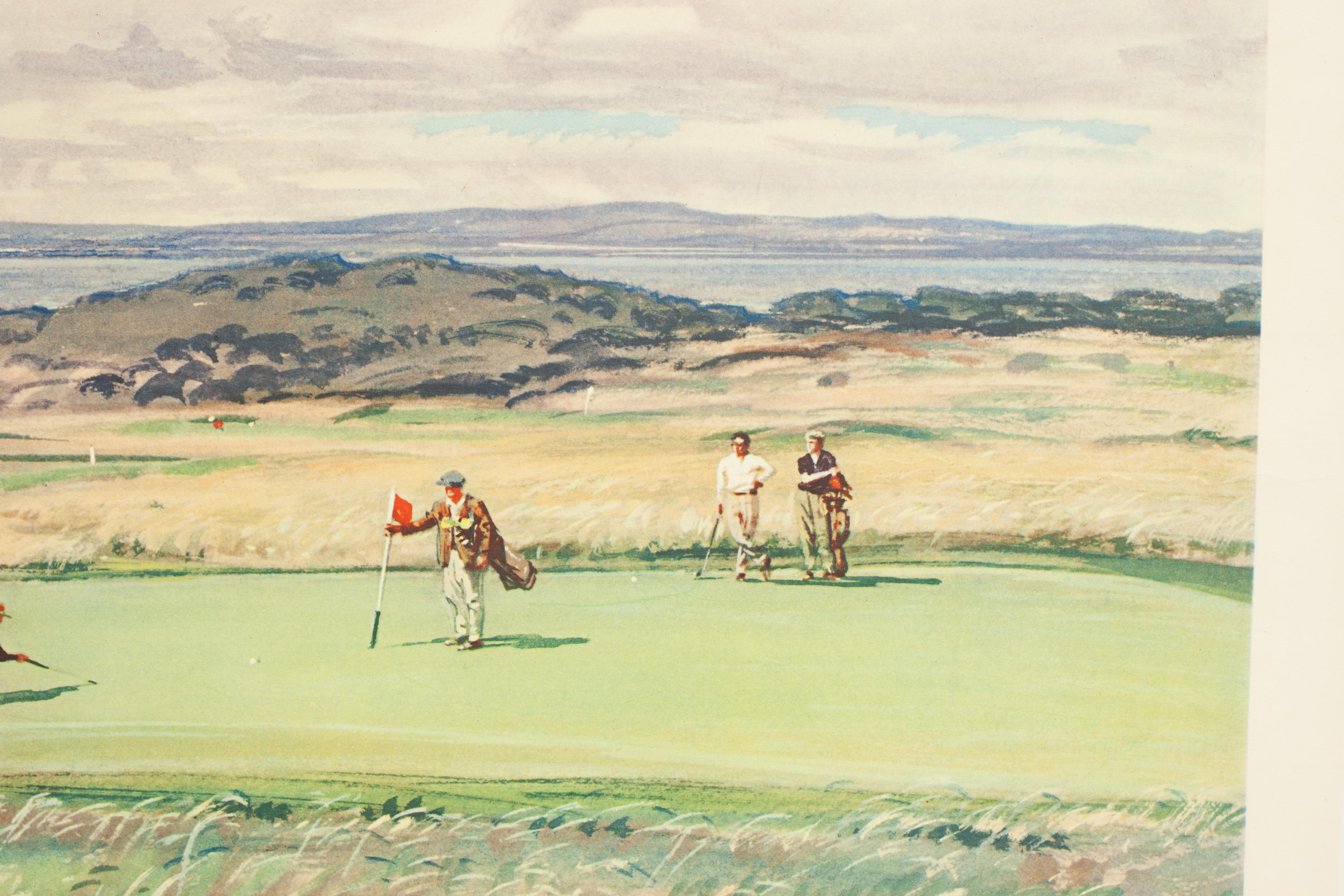 Paper Golf Print, Muirfield, 1st Green By Arthur Weaver