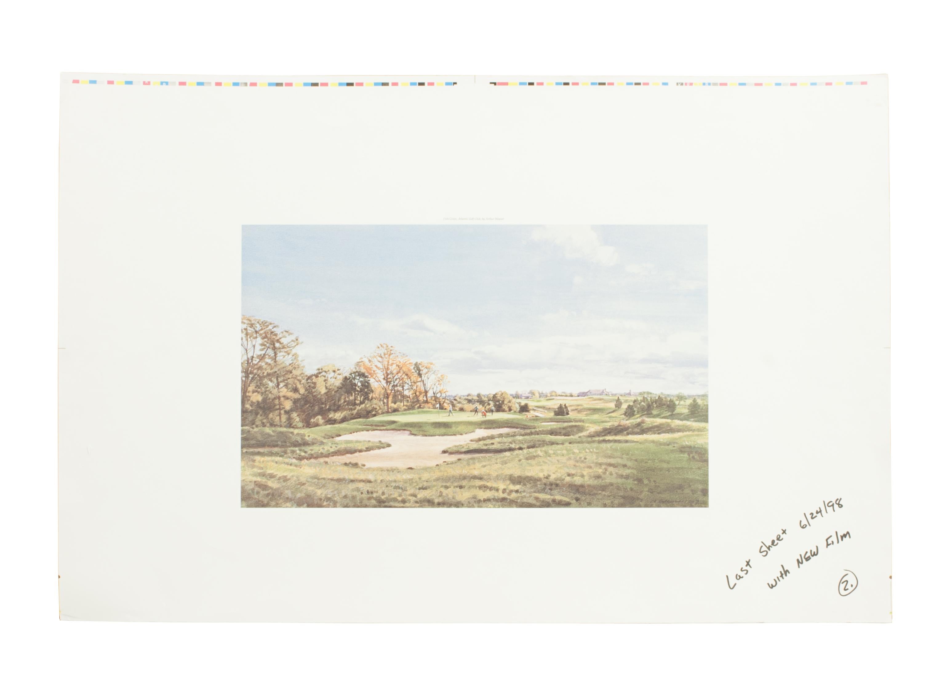 Golf Print of Atlantic Golf Club by Arthur Weaver 1