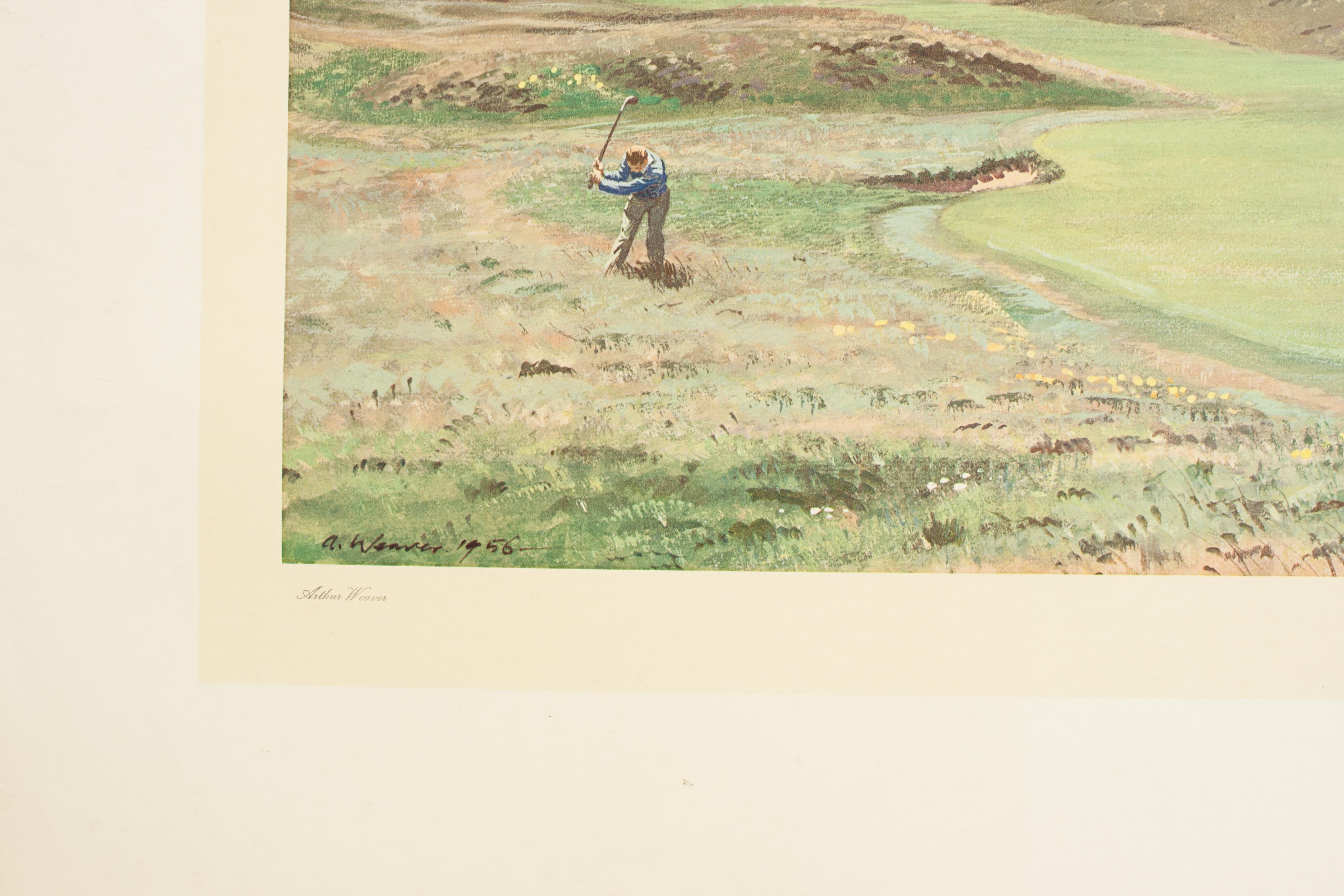 Golf Print of Hoylake Golf Club by Arthur Weaver In Good Condition In Oxfordshire, GB