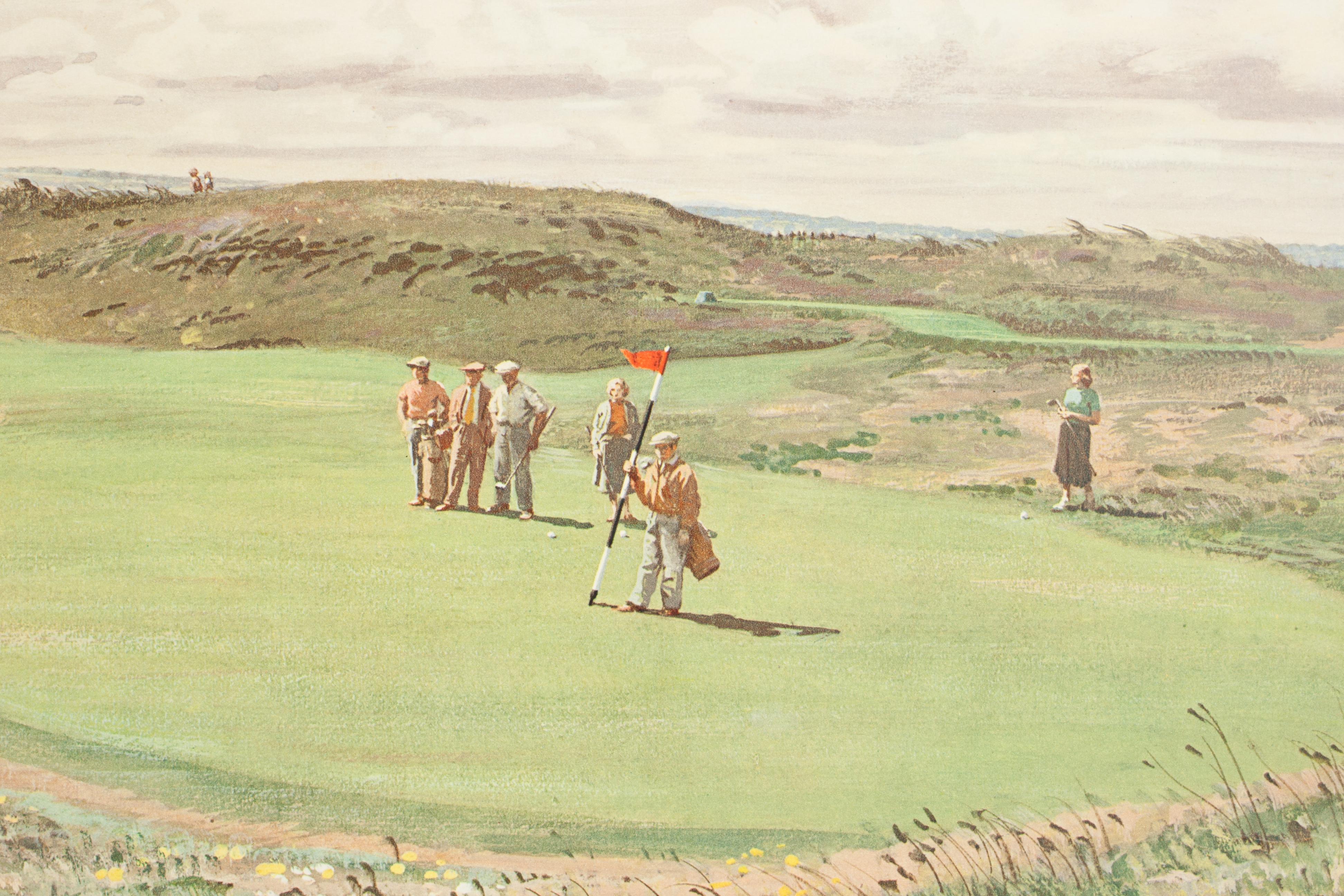 Paper Golf Print of Hoylake Golf Club by Arthur Weaver