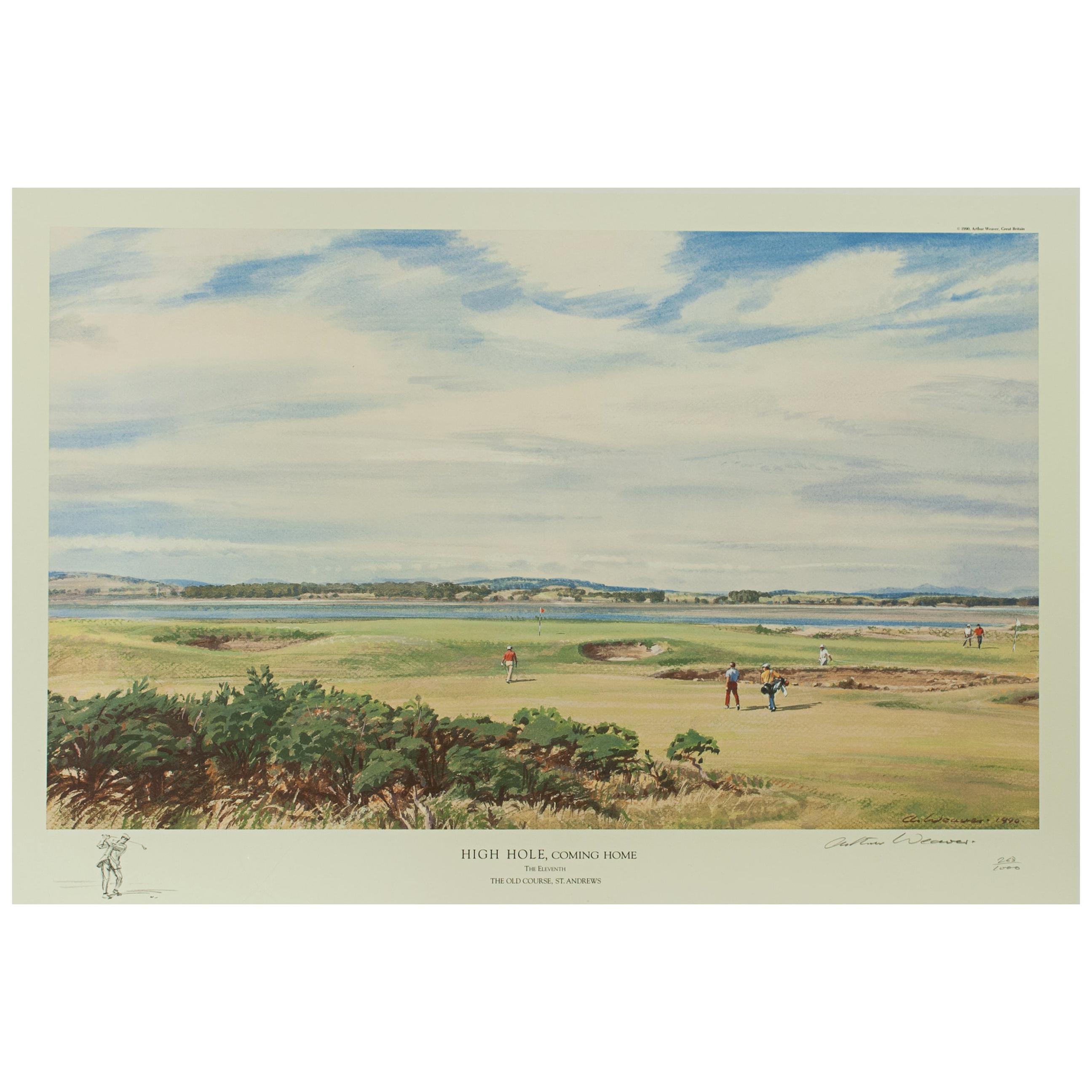 Golf Print, St Andrews 'High Hole' by Arthur Weaver