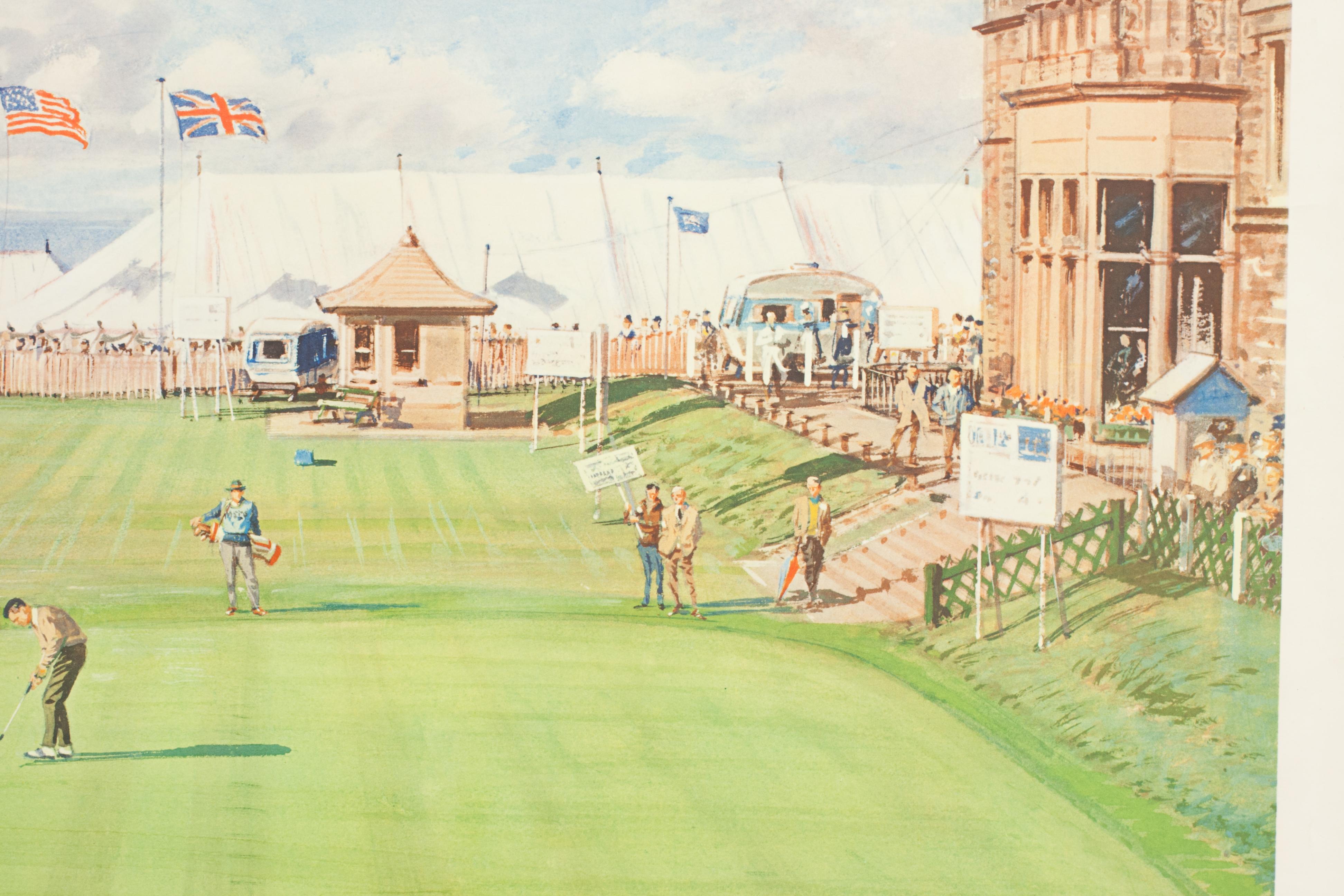 Golf Print, St Andrews Royal and Ancient Golf Club In Good Condition For Sale In Oxfordshire, GB