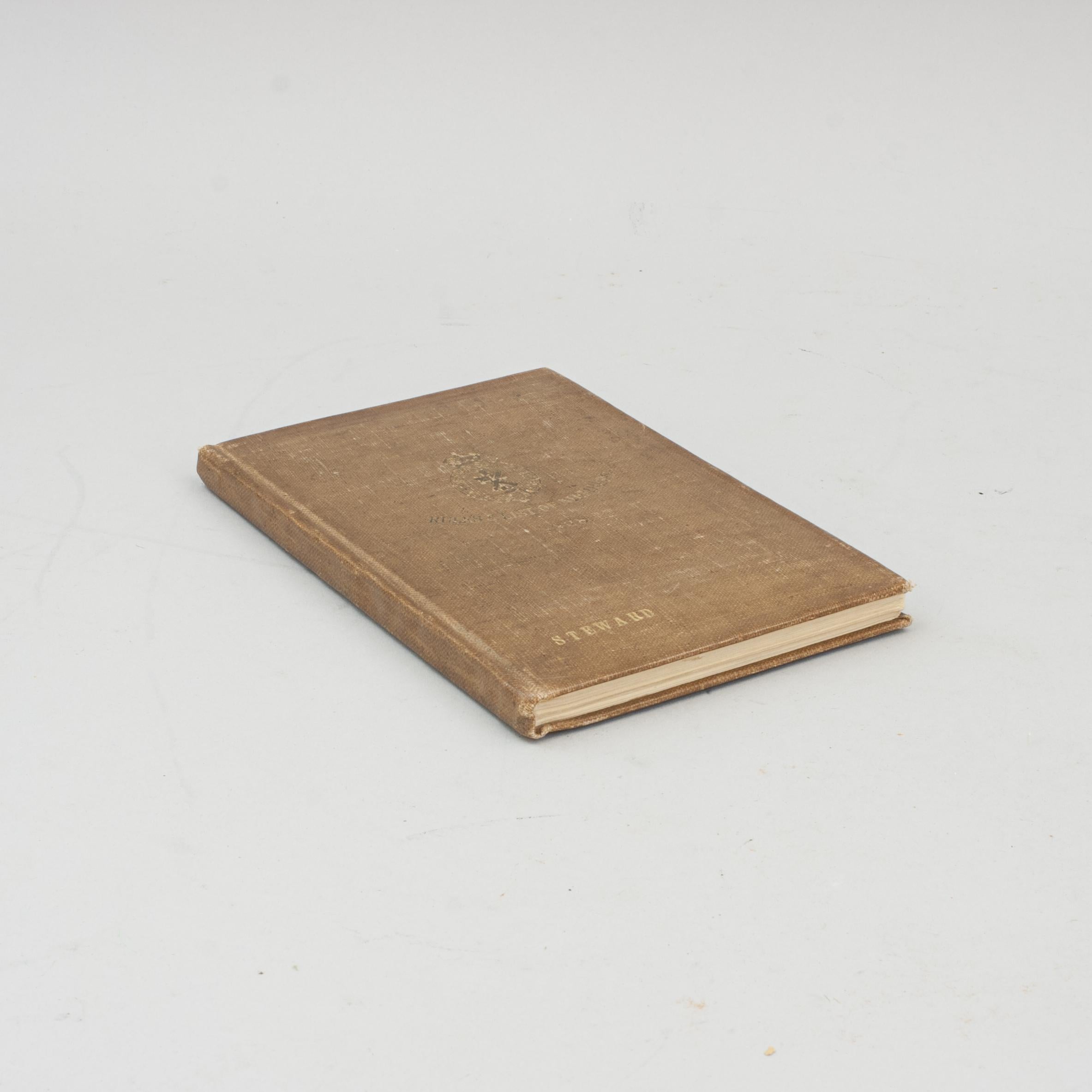 Royal And Ancient Golf Club, St Andrews, Book of 1928 Rules & List Of Members.
A rare 1928 hard bound 'Steward's' edition of the Rules & List Of Members of the Royal & Ancient Golf Club of St Andrews. Original brown boards are faded and have gilt