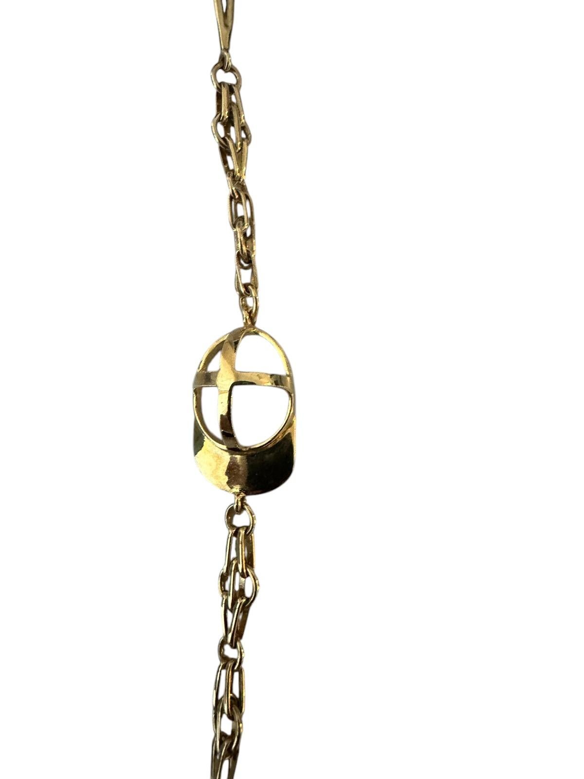 Golf  Theme 18K Yellow Gold Necklace For Sale 5