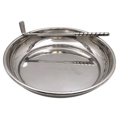 Plato para baratijas de plata de ley con temática de golf