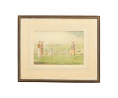 Golf Watercolour Painting Of Members, Bilston Golf Club