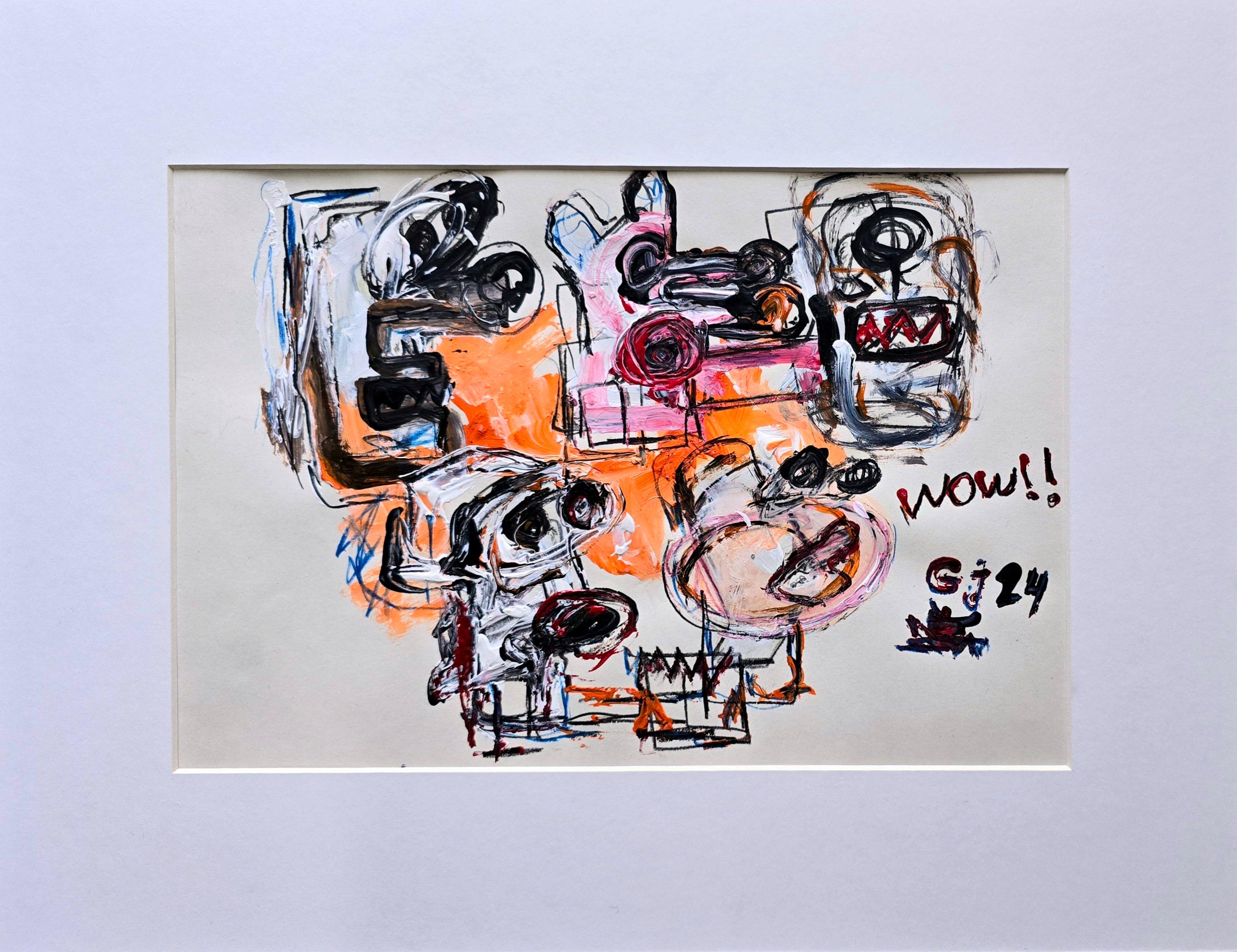 Saint Minecraft XX (Gestural Abstract, Gaming, Portrait, Creativity, 20% OFF) - Painting by Golfam Jozdani