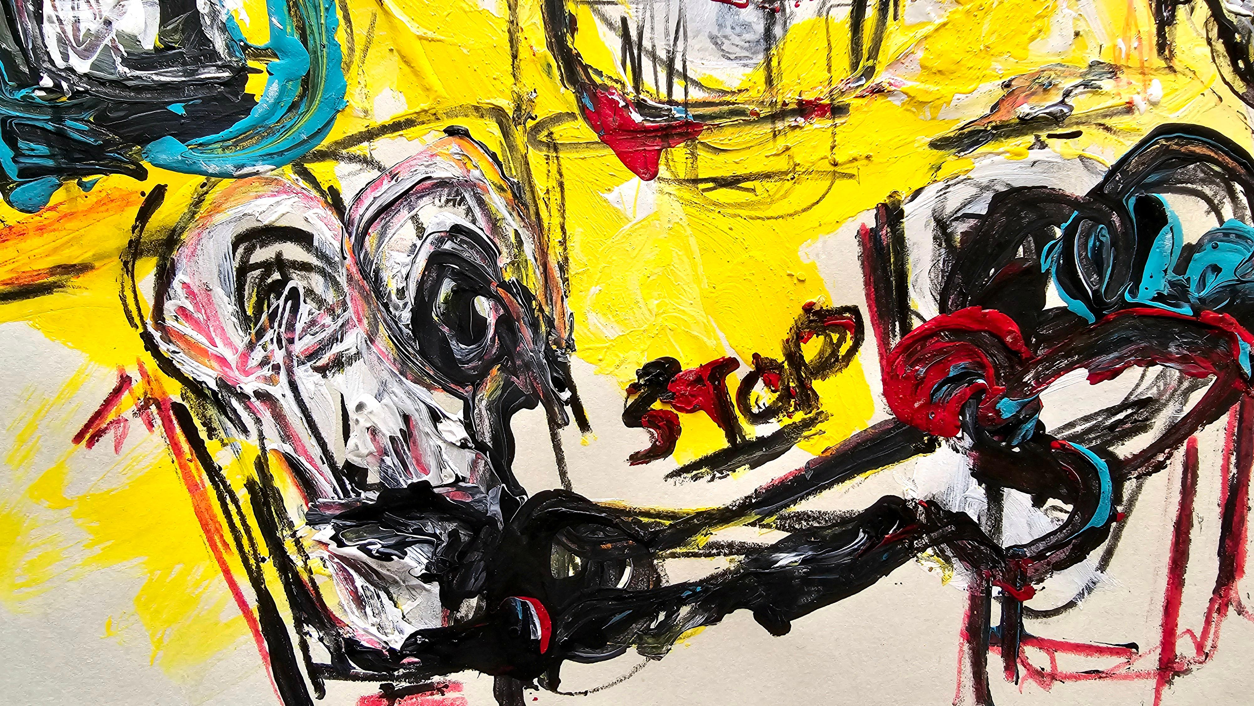 Saint Minecraft XXI (Gestural Abstract, Gaming, Porträt, Kreativität, 20% Rabatt) im Angebot 2