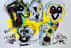 San Minecraft XXIII (Abstracto gestual, Retrato, Artista persa, 20% DE DESCUENTO)