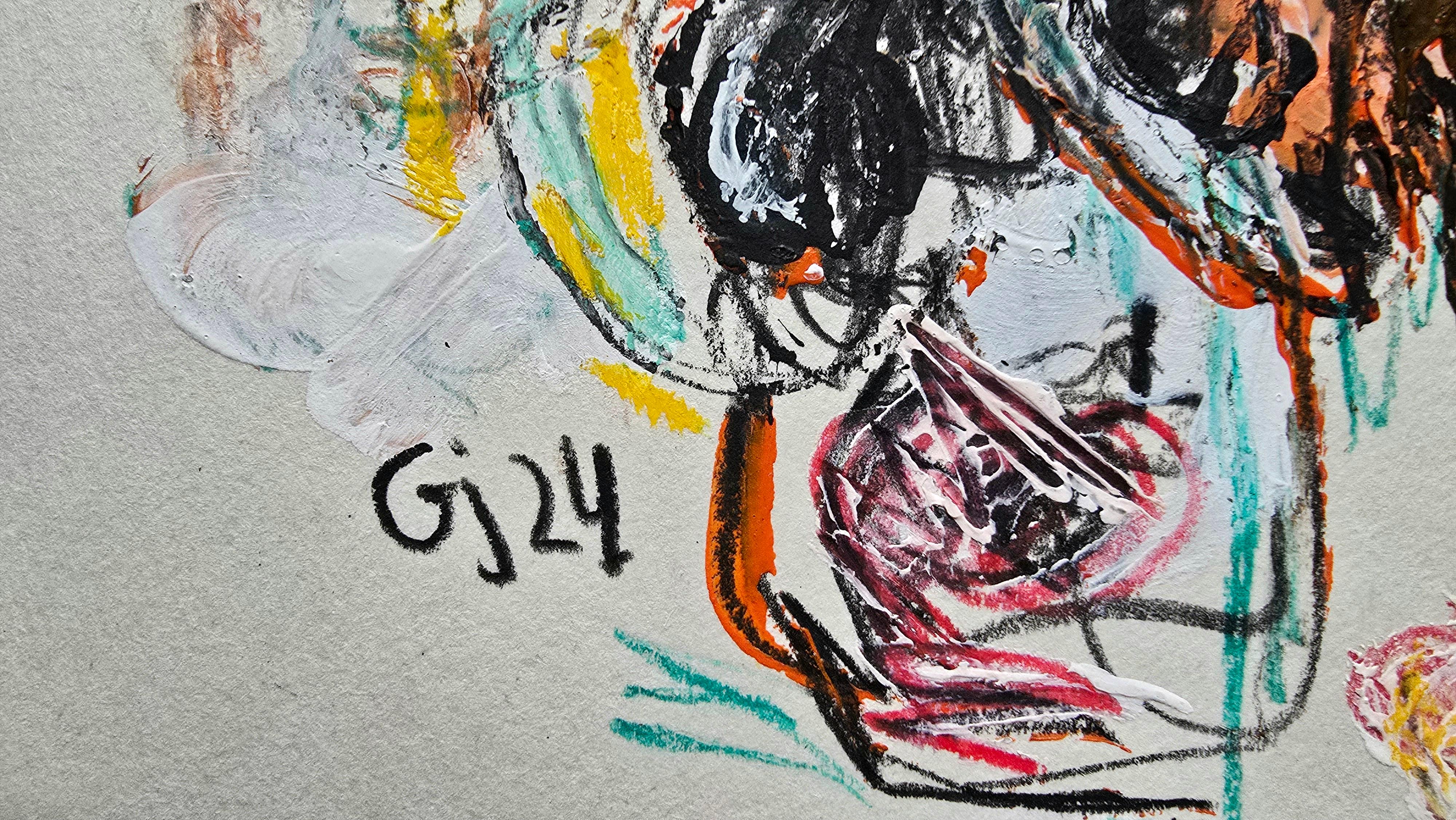 San Minecraft XXX (Abstracto gestual, Retrato, Artista persa, 20% DE DESCUENTO) en venta 2