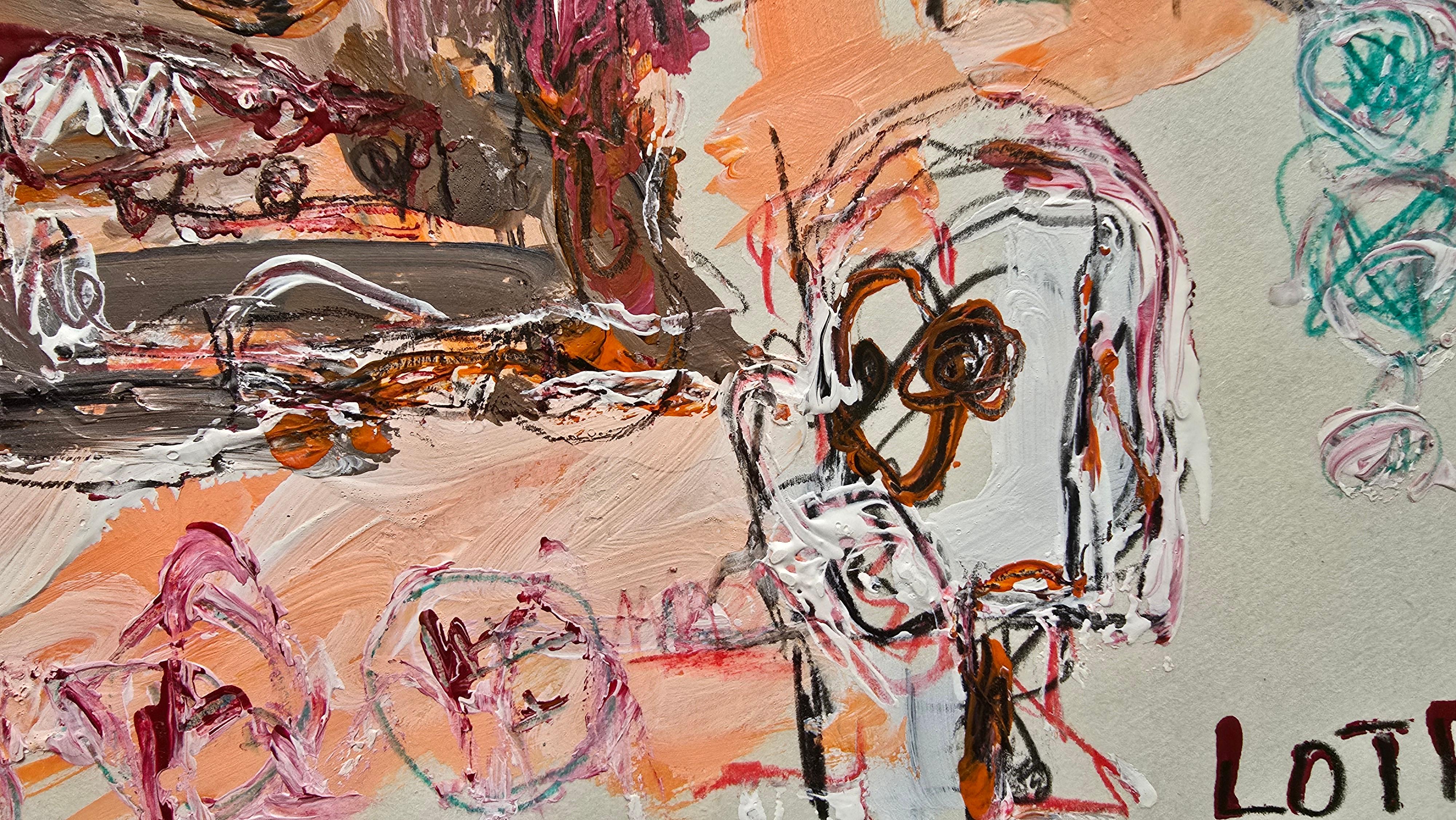 San Minecraft XXXI (Abstracto gestual, Retrato, Artista persa, 20% DE DESCUENTO) en venta 2