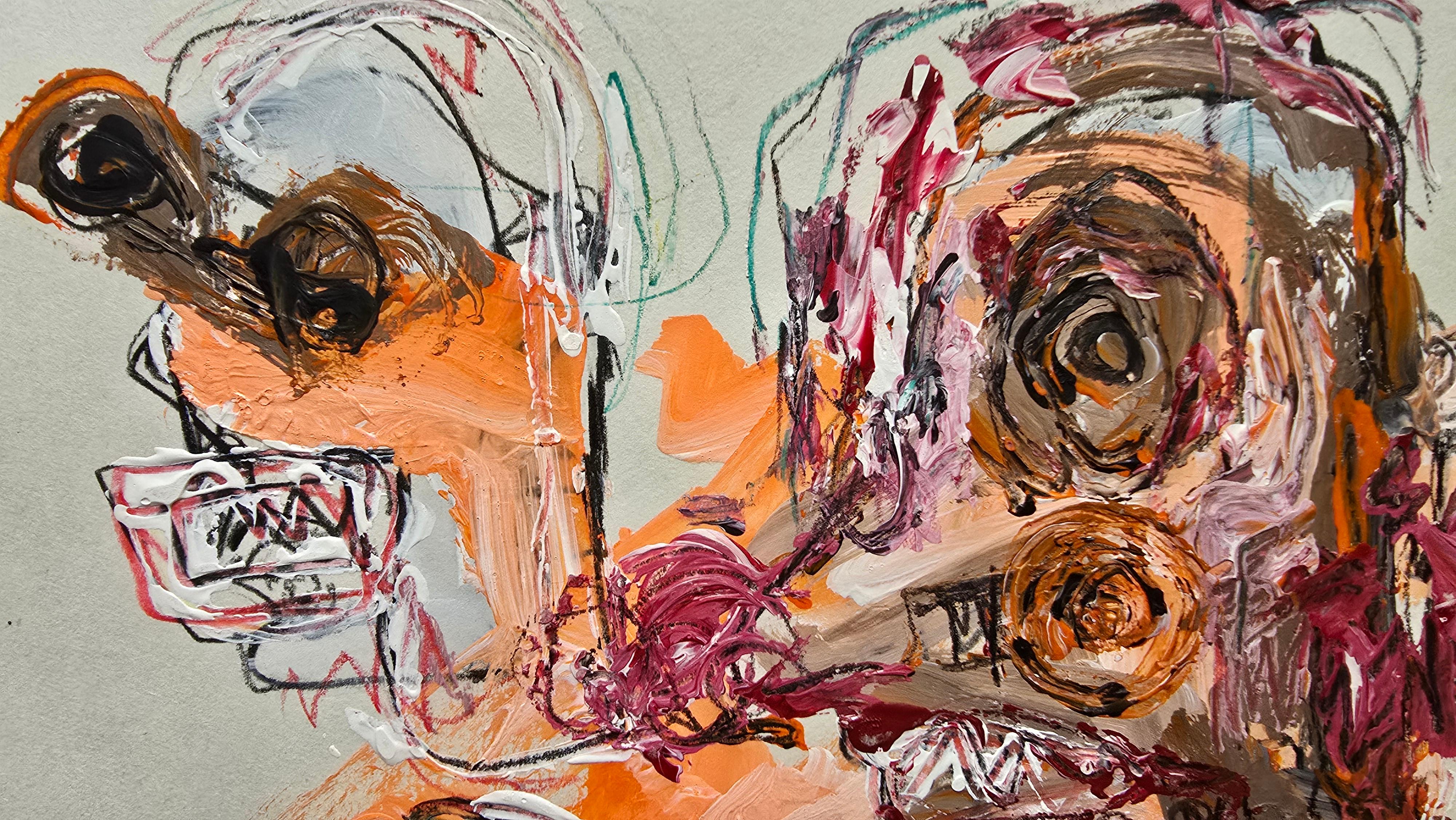 San Minecraft XXXI (Abstracto gestual, Retrato, Artista persa, 20% DE DESCUENTO) en venta 3