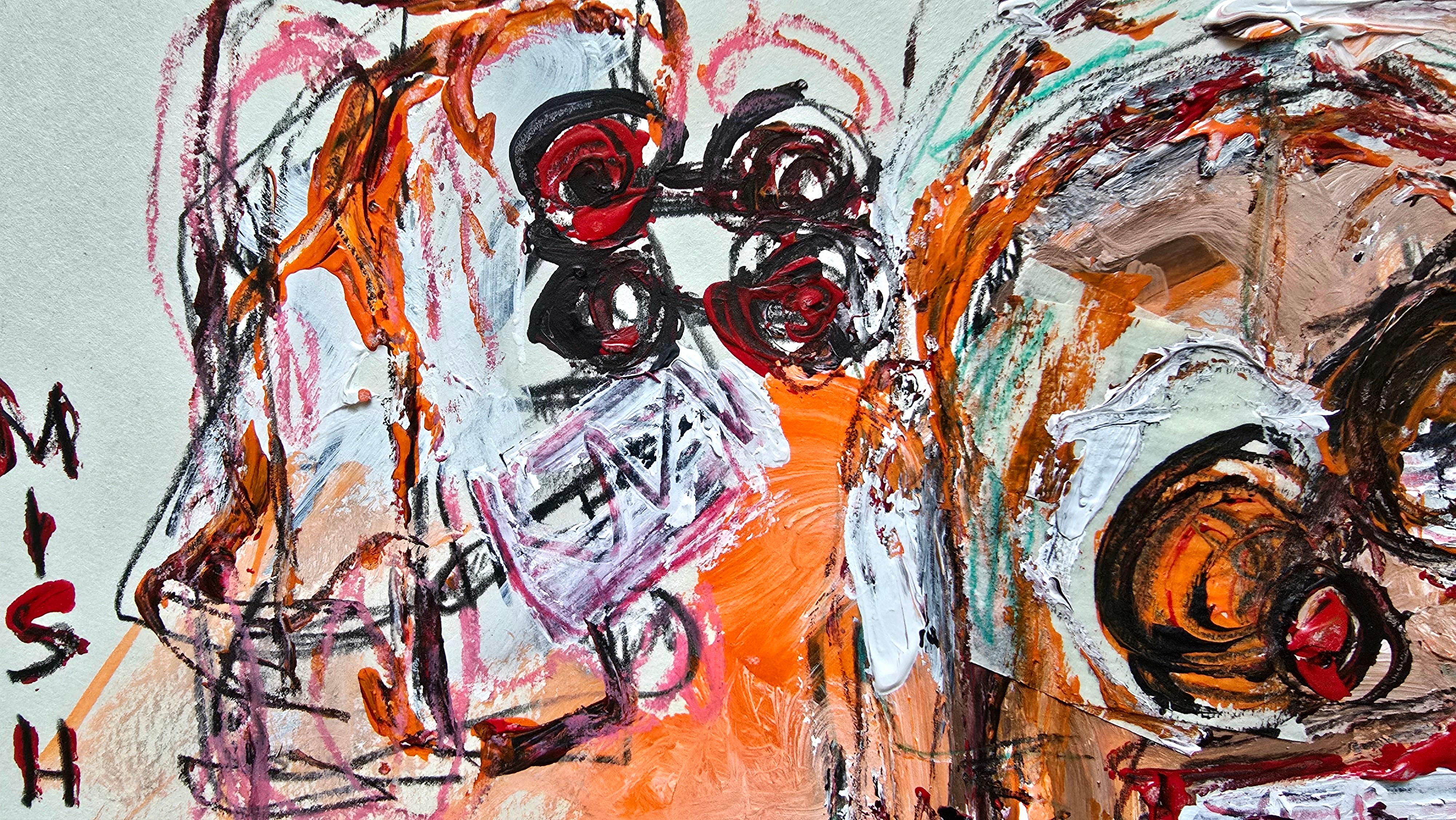 San Minecraft XXXIV (Abstracto gestual, Retrato, Artista persa, 20% DE DESCUENTO) en venta 2