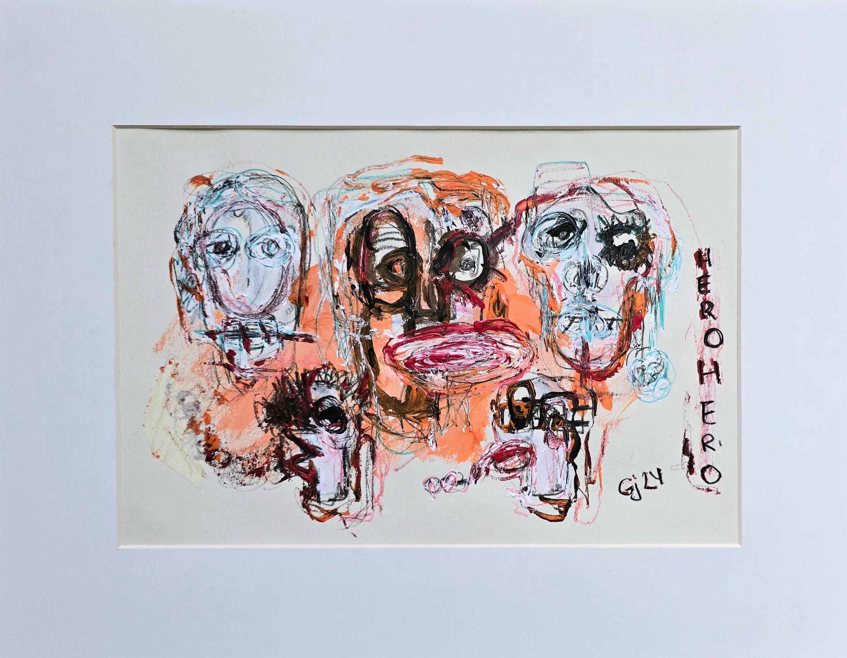 Saint Minecraft XXXV (abstraite, portrait, artiste persan, 20 % off) - Painting de Golfam Jozdani