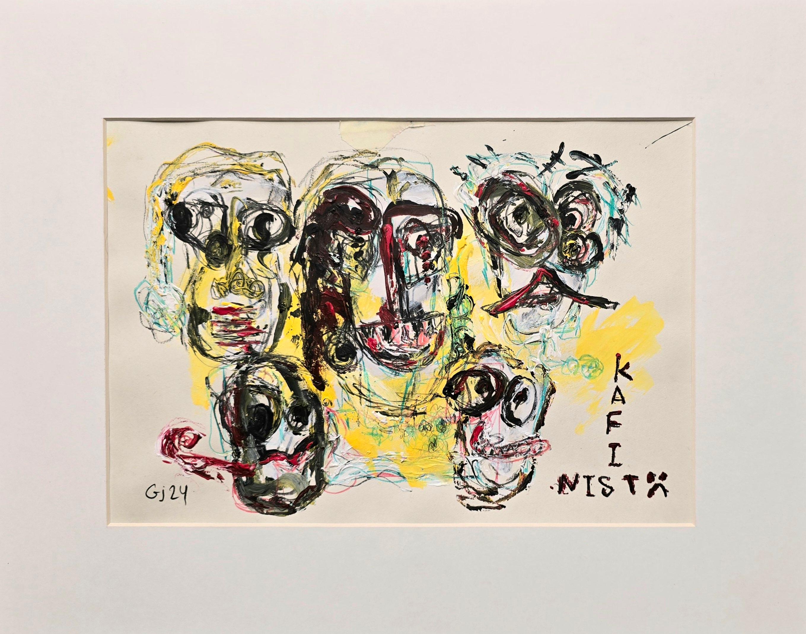 Saint Minecraft XXXVI (abstraite, portrait, artiste persan, 20 % off) - Painting de Golfam Jozdani