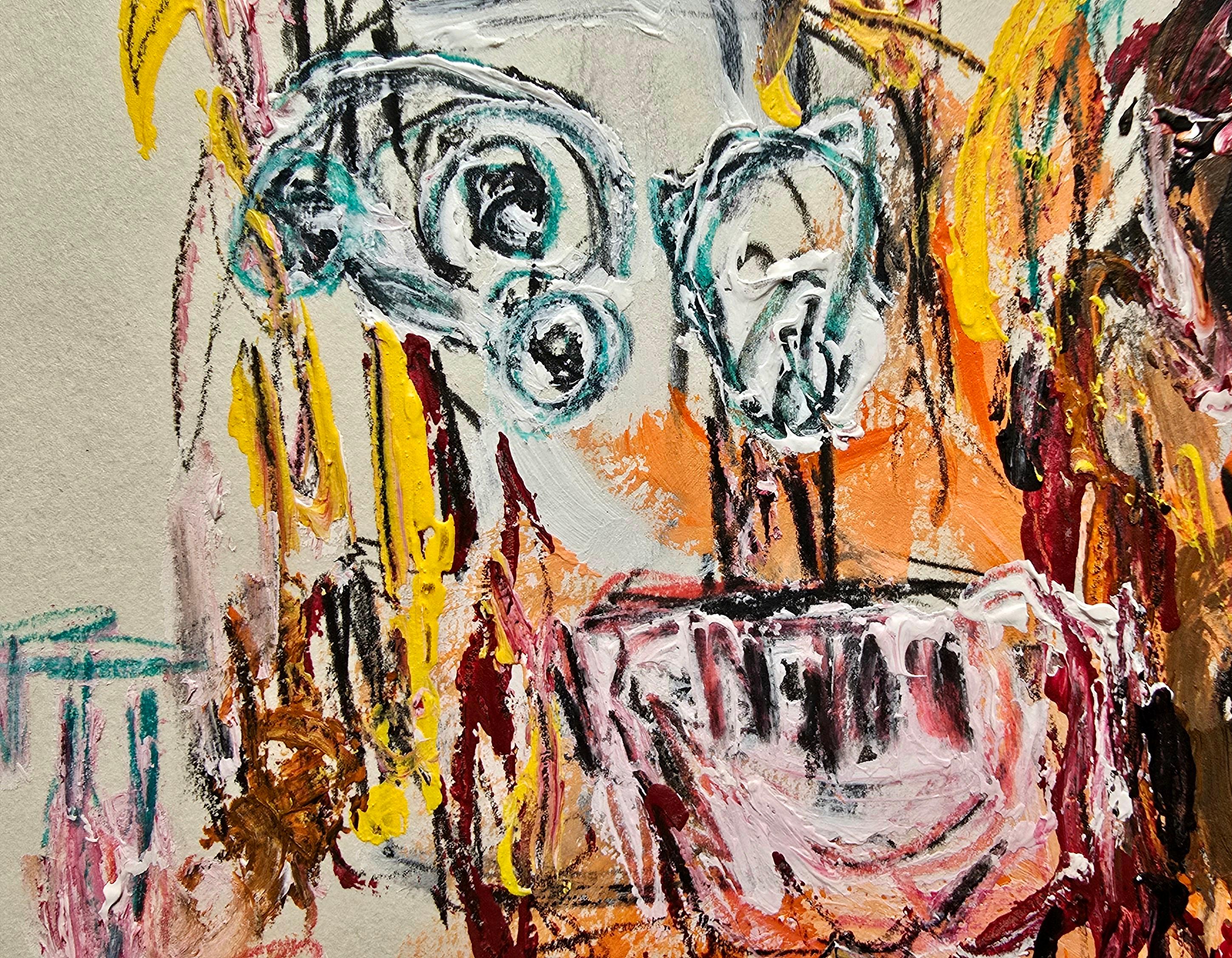 San Minecraft XXXVII (Abstracto gestual, Retrato, Artista persa, 20% DE DESCUENTO) en venta 2