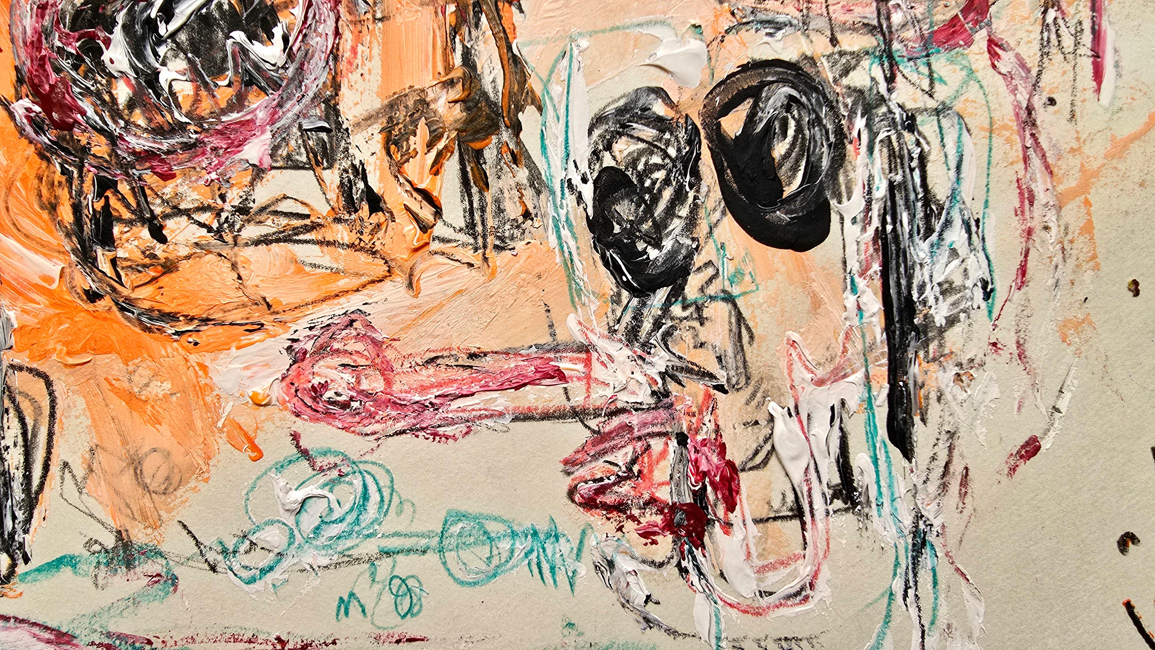 San Minecraft XXXVIII (Abstracto gestual, Retrato, Artista persa, 20% DE DESCUENTO) en venta 2