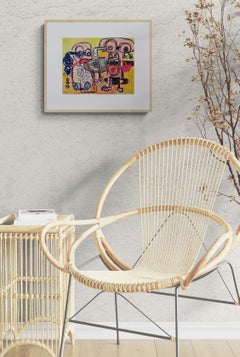 Shadows of Peace II (Astratto gestuale, Artista persiana, sconto del 35%)