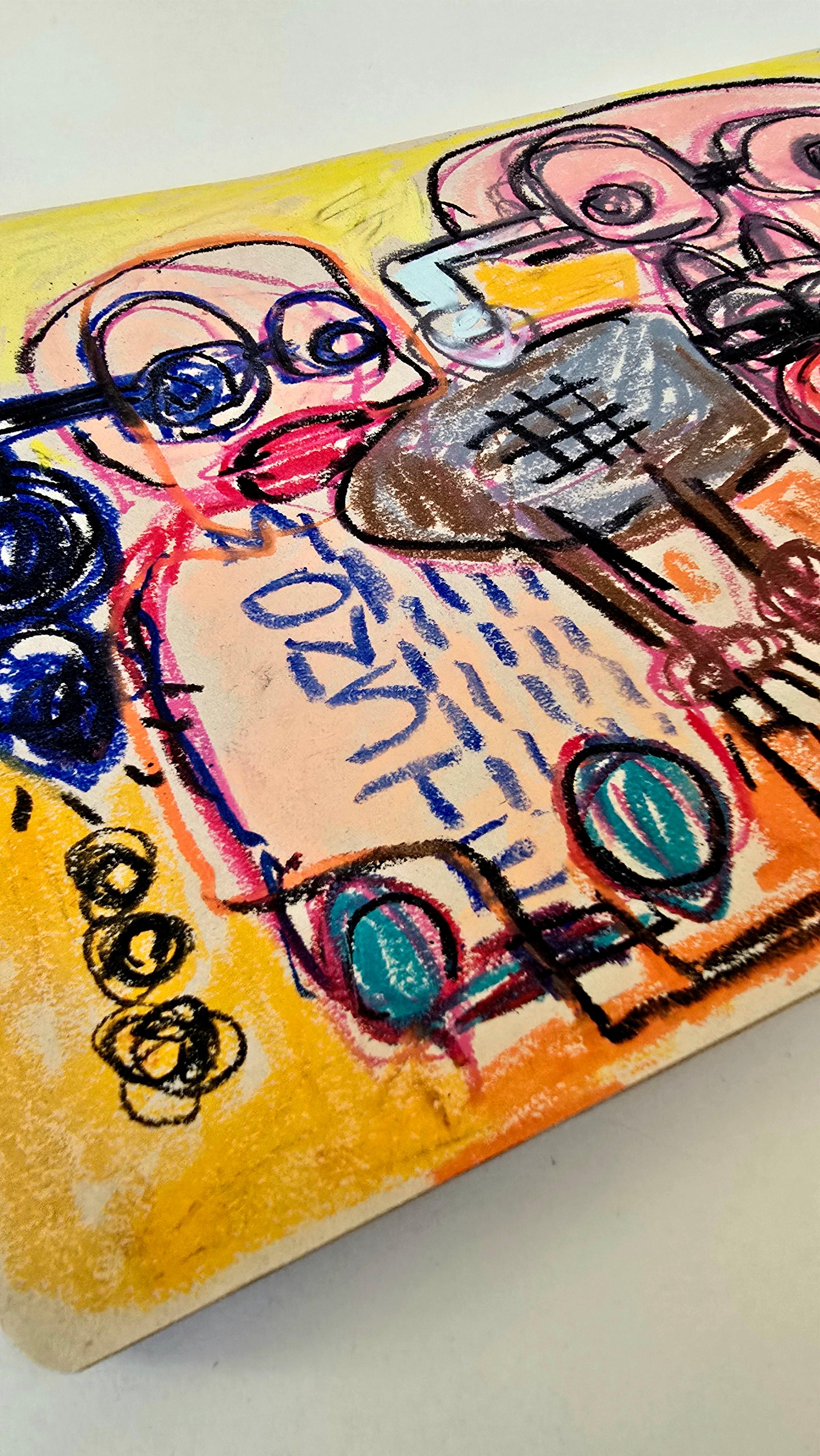 Shadows of Peace II (Gestural Abstract, Persian Female Artist, ~35% OFF) For Sale 1