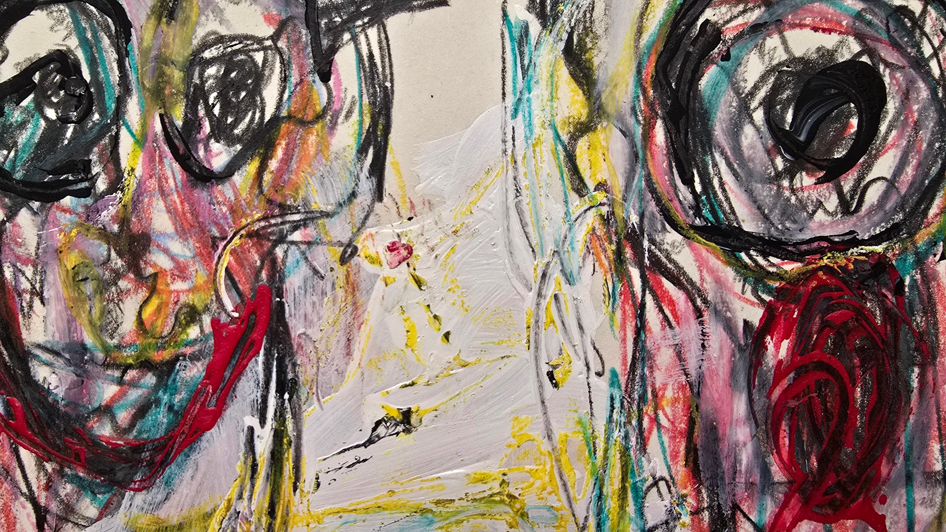 XXVIII (Abstracto gestual, Retrato, Artista femenina persa, 20% DE DESCUENTO) en venta 3