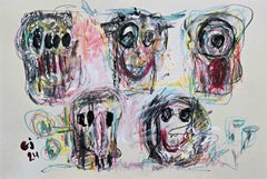 XXVIII (Astratto gestuale, Ritratto, Artista femminile persiana, 20% OFF)