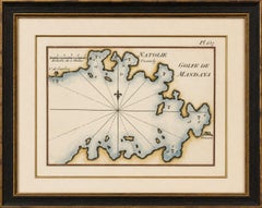 Golfe de Mandaya Sea Chart by Joseph Roux, Ottoman Turkey, c.1764