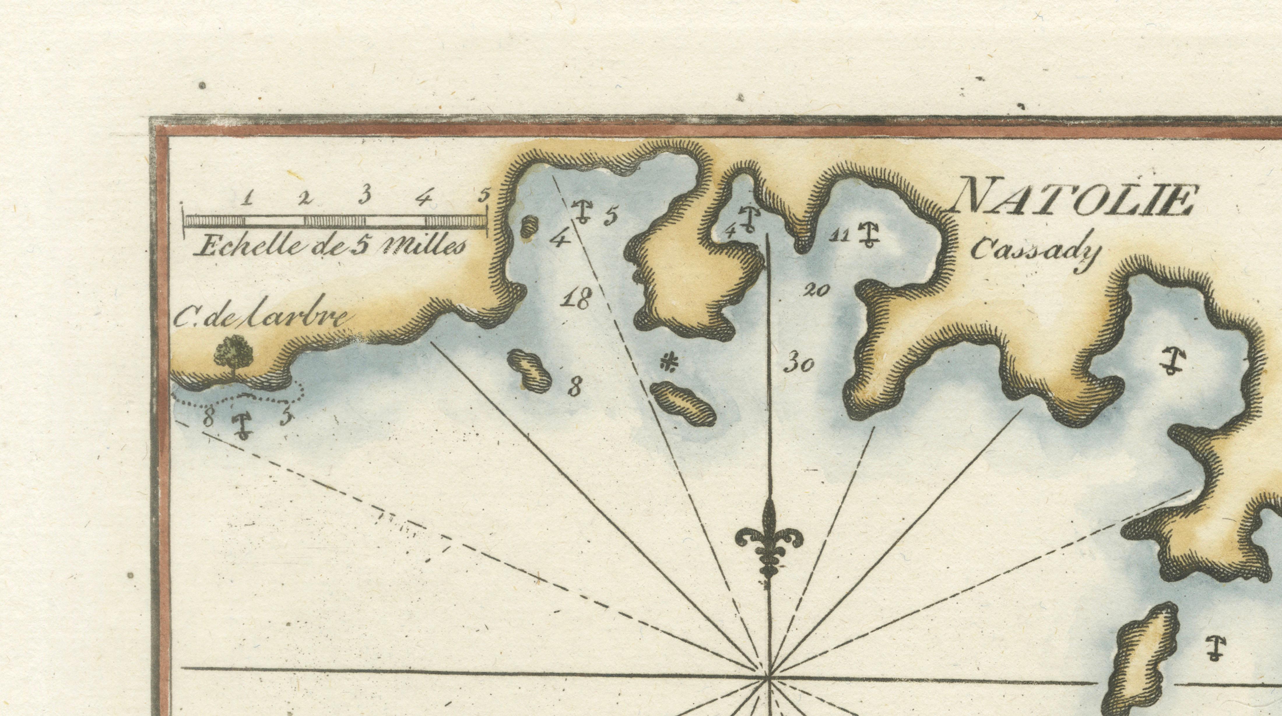 Golfe de Mandaya Sea Chart by Joseph Roux, Ottoman Turkey, c.1764
