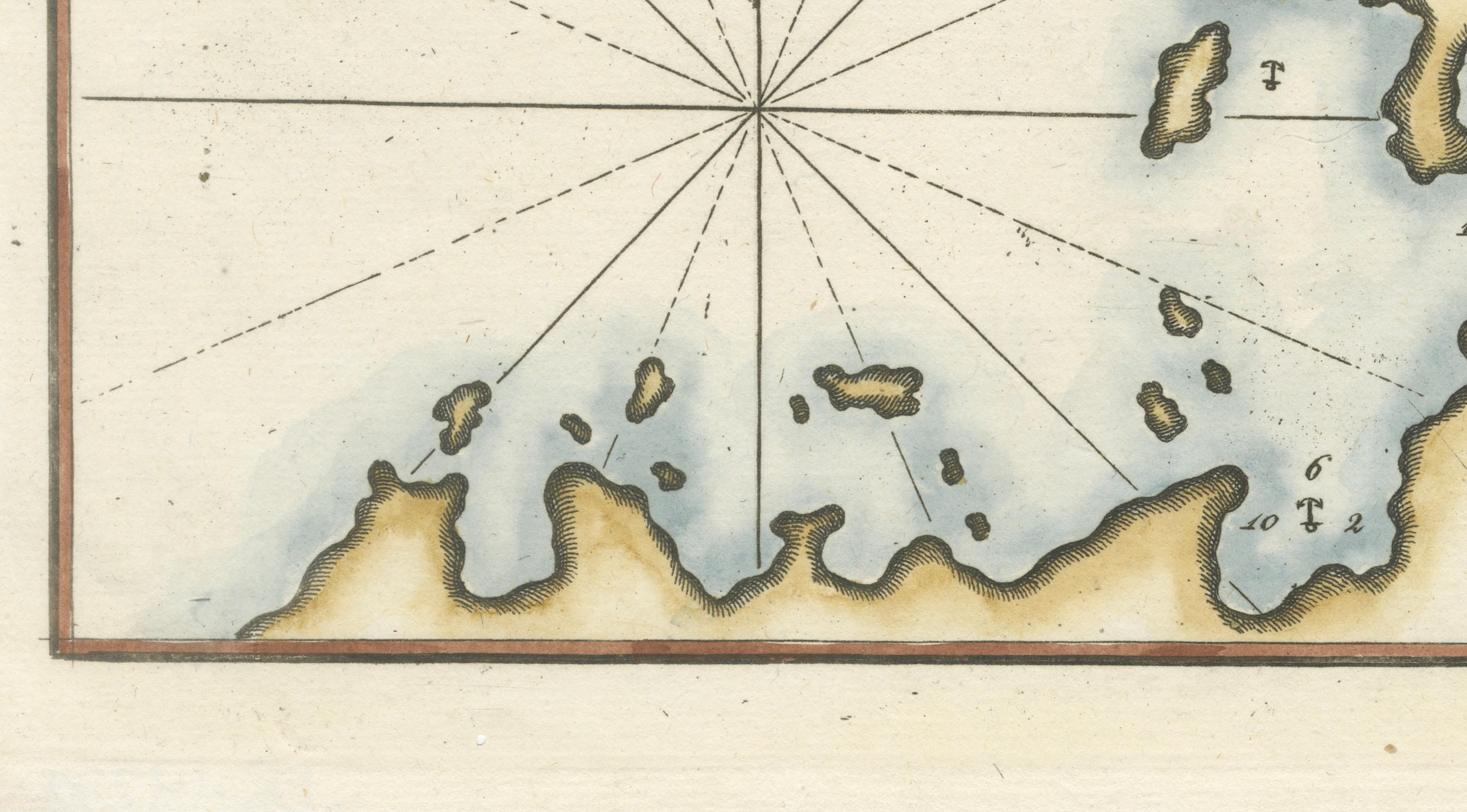 Golfe de Mandaya Sea Chart by Joseph Roux, Ottoman Turkey, c.1764