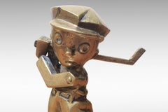 Pinnochio Golfer Art Deco Car Mascot