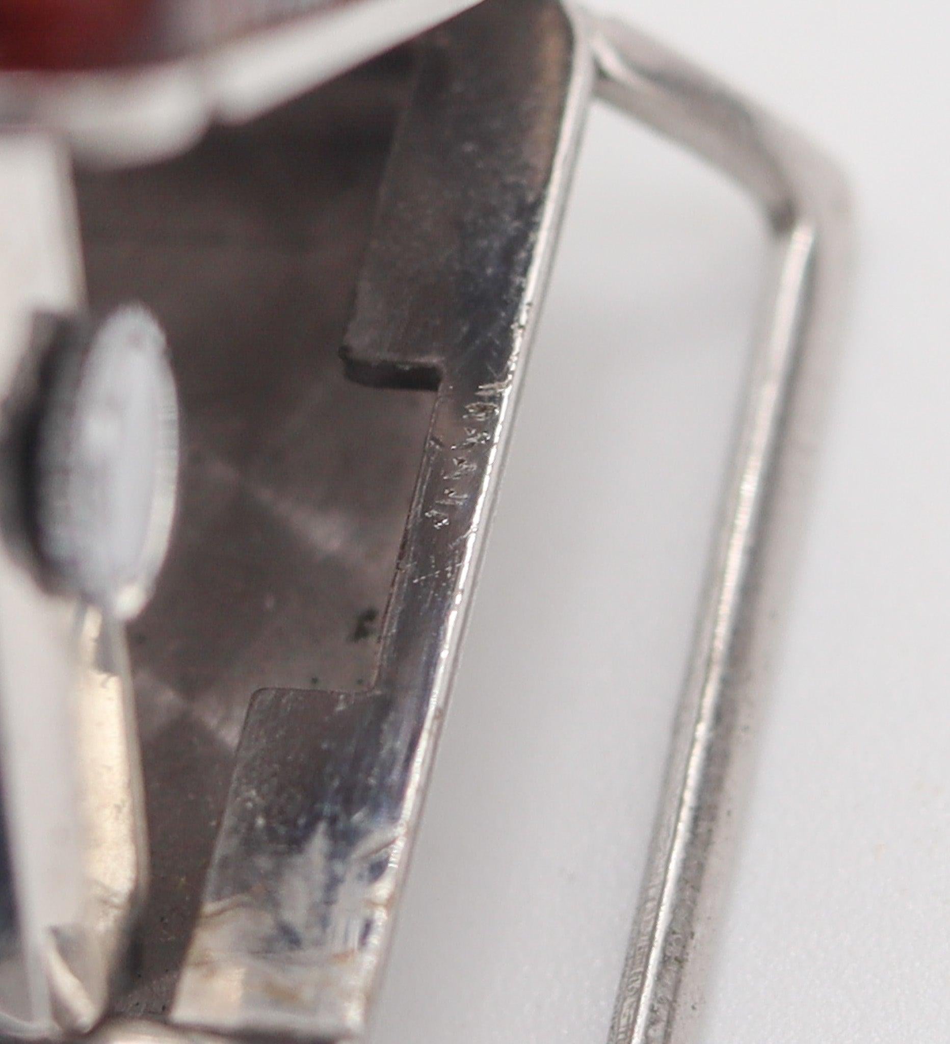 Acciaio OROLOGIO GOLFER BUCKLE 1950 Gotham Watch Co. In acciaio inossidabile e coccodrillo in vendita