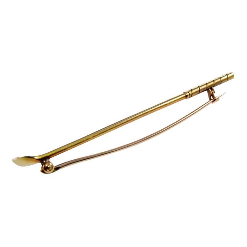 This finely crafted 14Kt. Solid Gold pin might have been presented as a gift in a golf club. Beautifully crafted it is certainly a unique piece that can be worn by a woman or a man. You will not likely see another like this one. It is something to