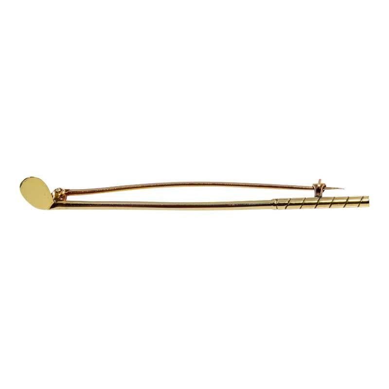 Golfer Pin in 14Kt. Massivgold 1940er Jahre Handgefertigt für den Goldliebhaber im Zustand „Hervorragend“ in Long Beach, CA