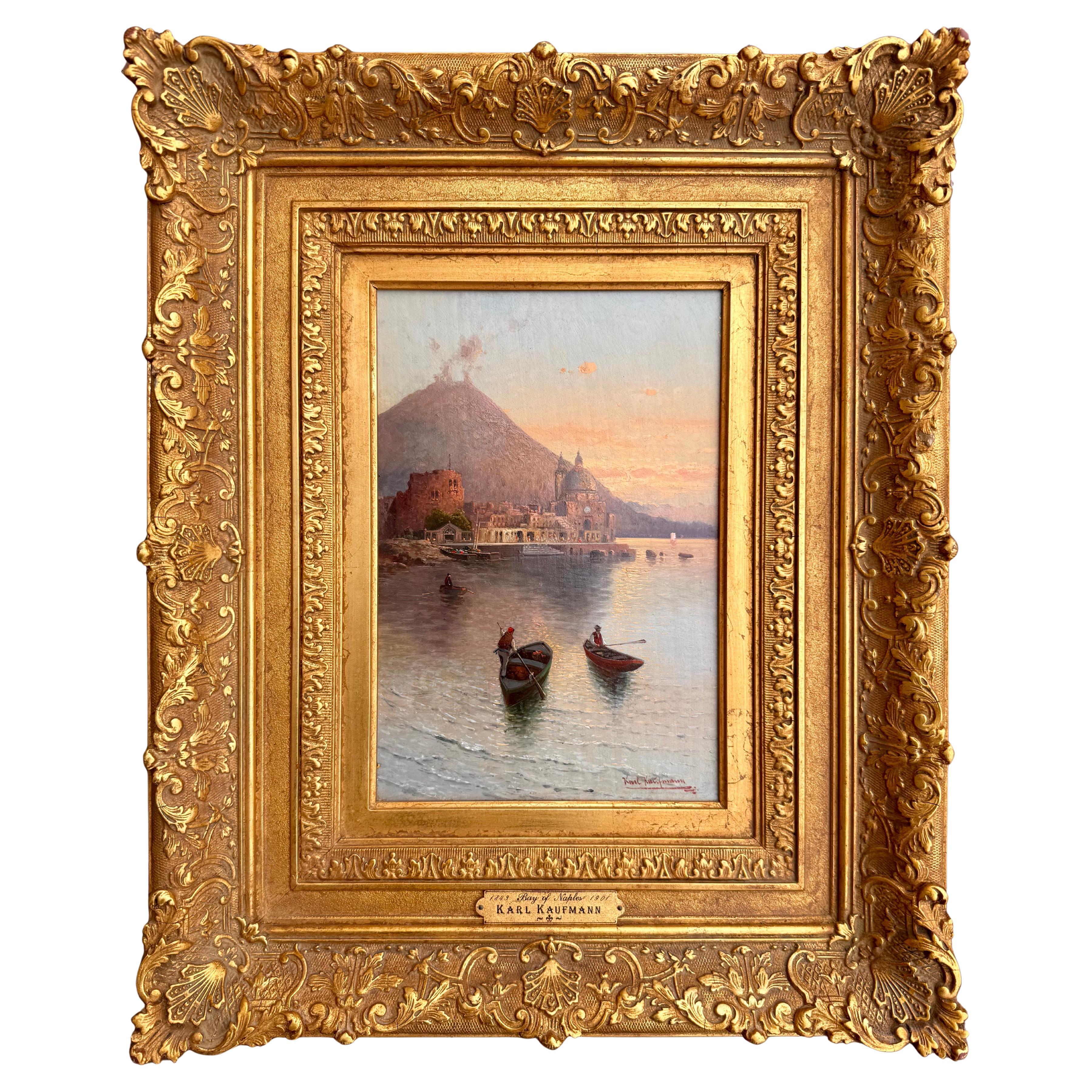 "Golfo di Napoli, Italien" 19. Gemälde von Karl Kaufmann