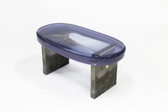 Golia Bench by Draga&Aurel Concrete Resin and Brass, 21st Century