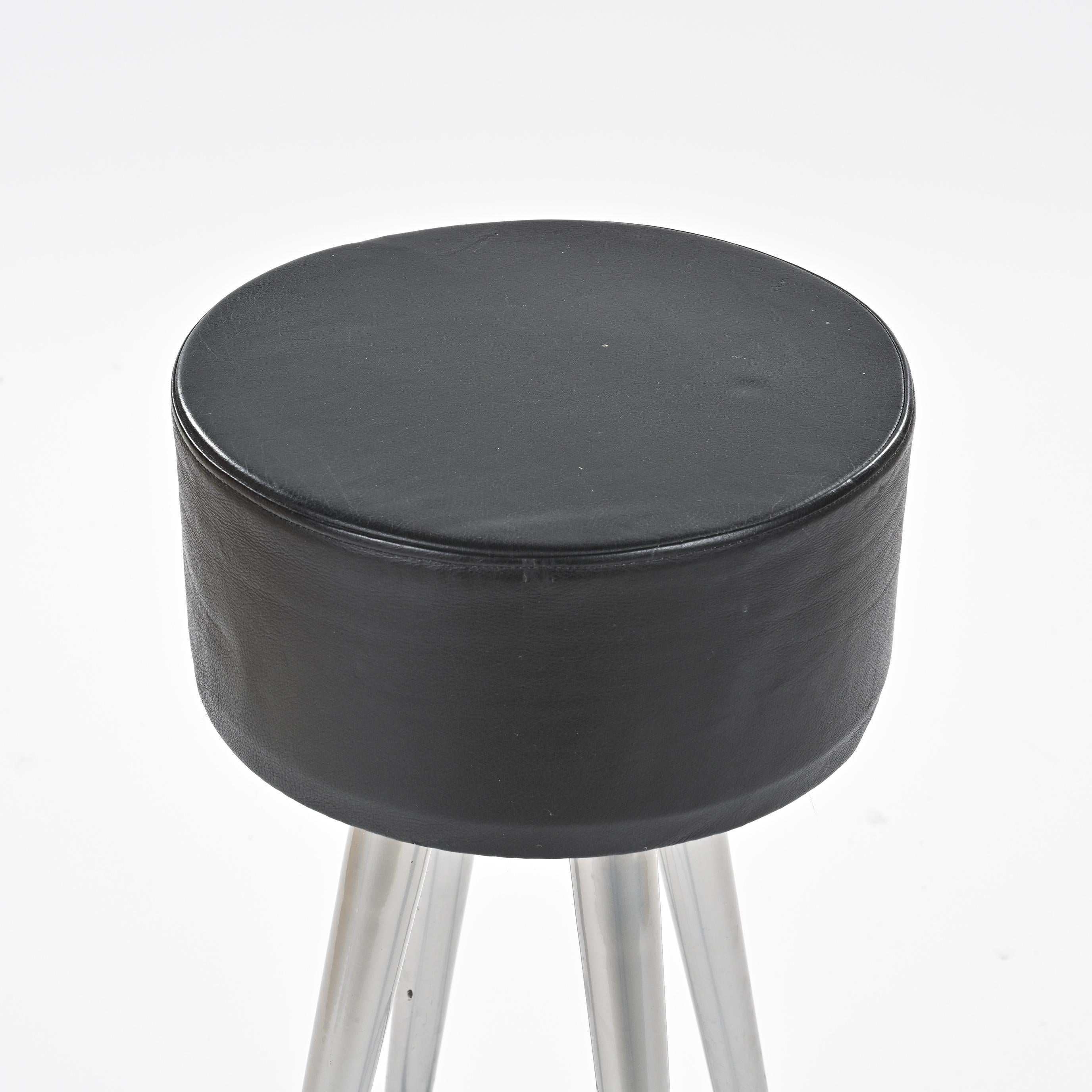 Sgabelli Golia in metallo e pelle, Maurizio Peregalli, 1993 In condizioni buone in vendita a VILLEURBANNE, FR