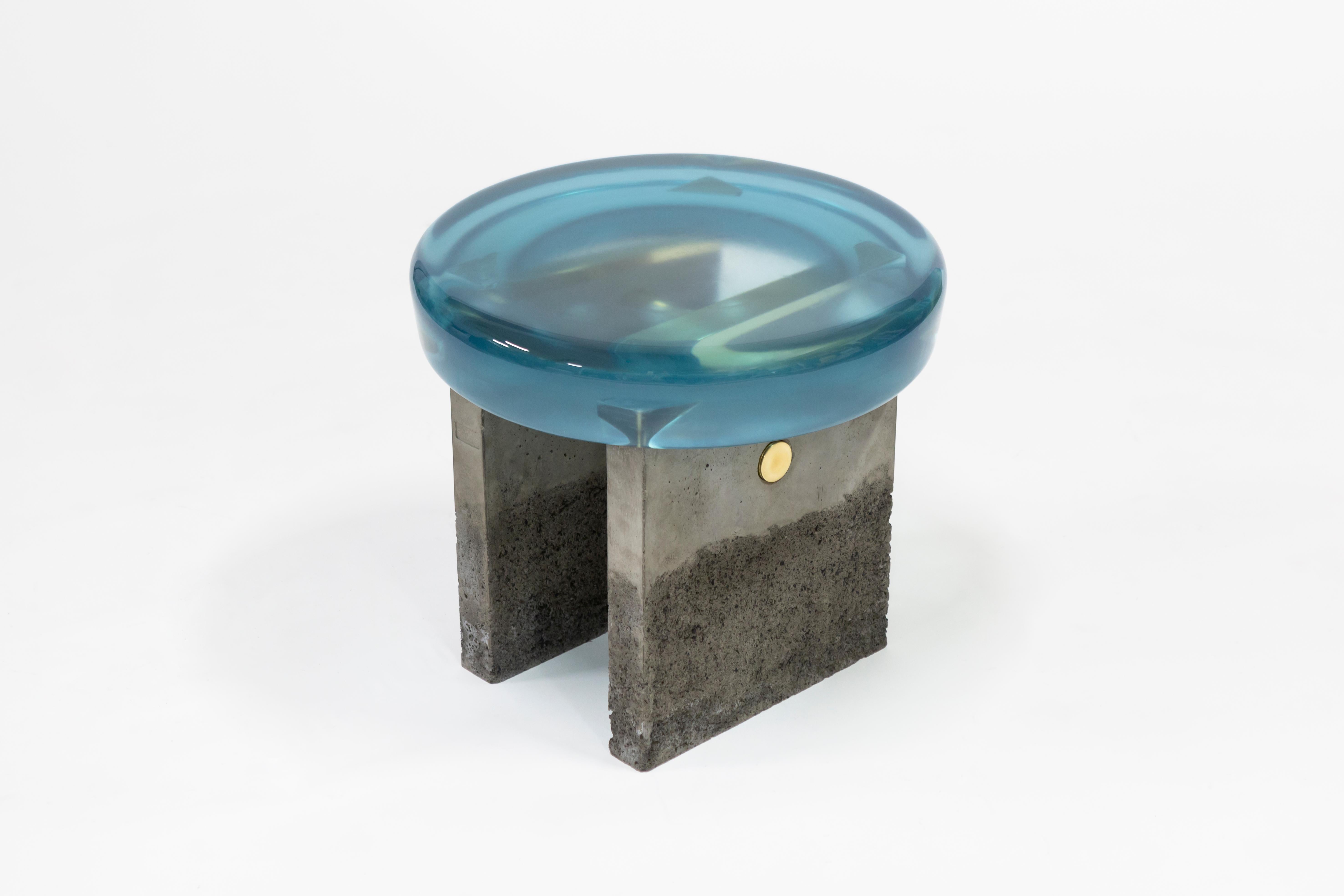 Modern Golia Stool by Draga&Aurel Resin and Brass, 21st Century For Sale